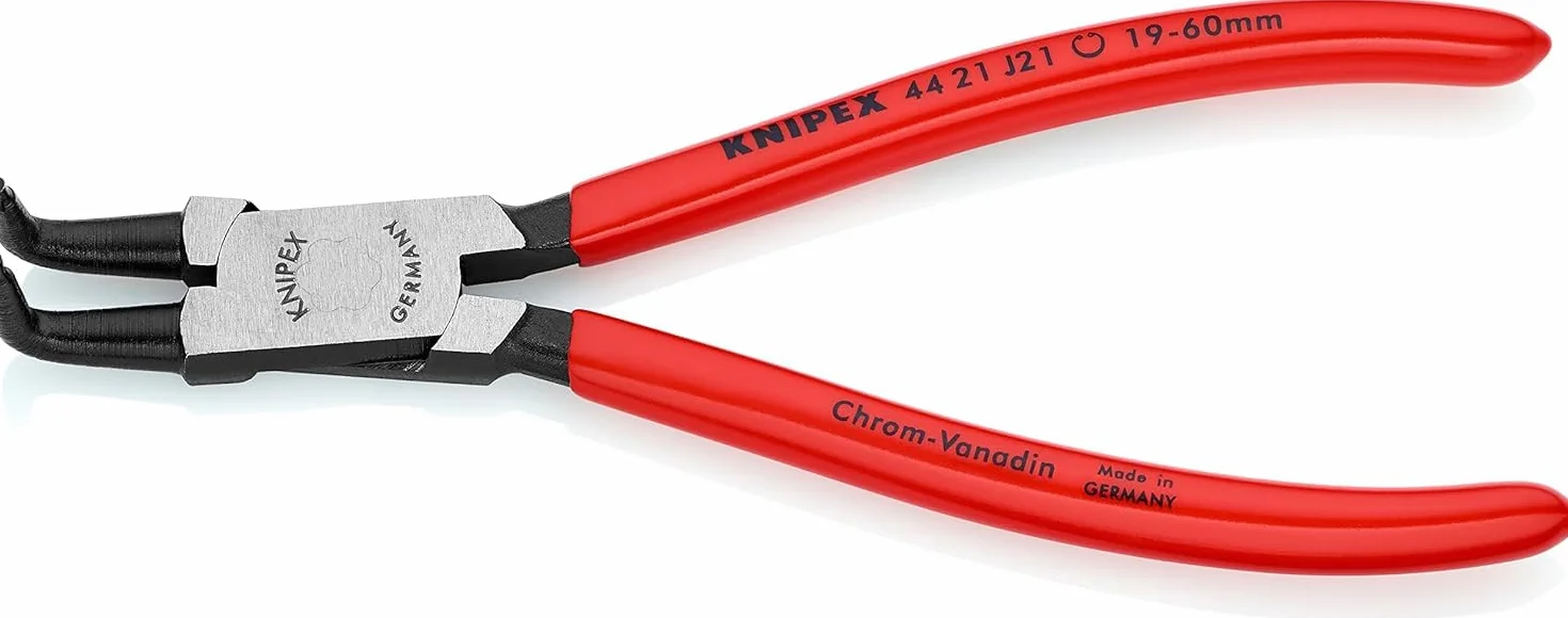KNIPEX Szczypce do pierścieni osadczych sprężynujących do montażu pierścieni wewnętrznych w otworach z tworzywa, 44 21 J21