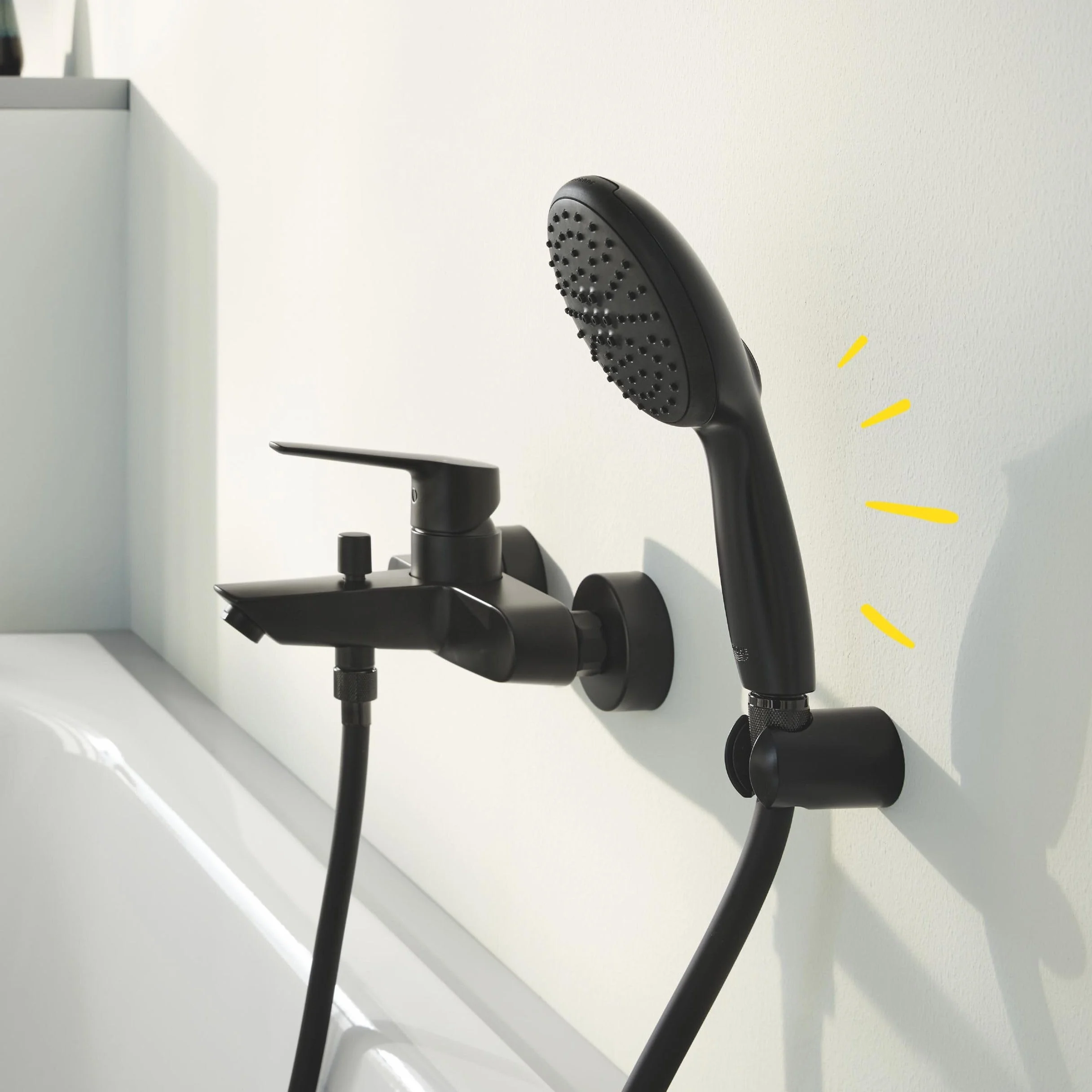 GROHE 279582430 Vitalio Uniwersalny uchwyt ścienny prysznicowy, czarny matowy