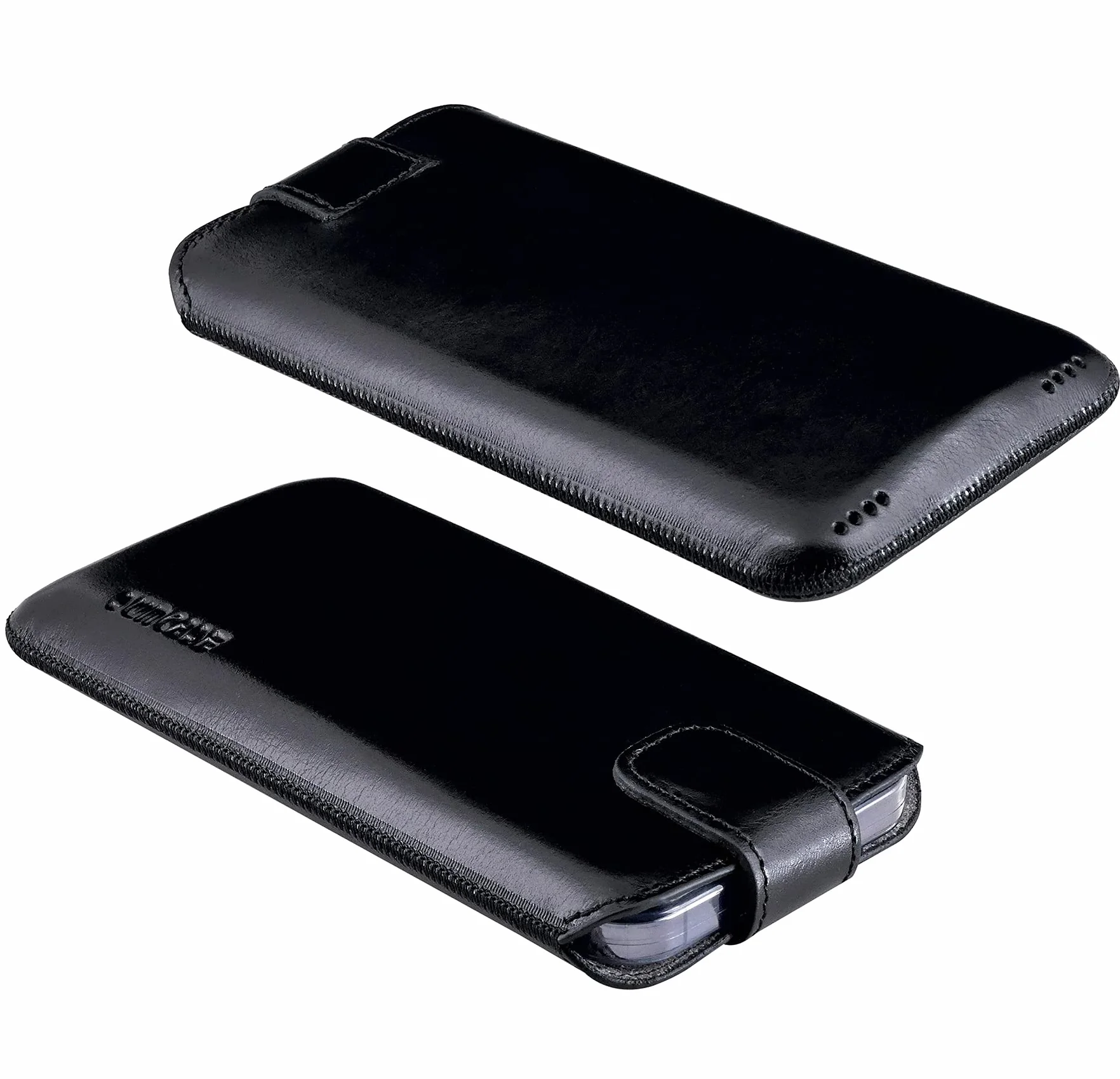 Etui kompatybilne z iPhone 16 Pro Max 6,9 cala czarne skórzane z klapką bumper