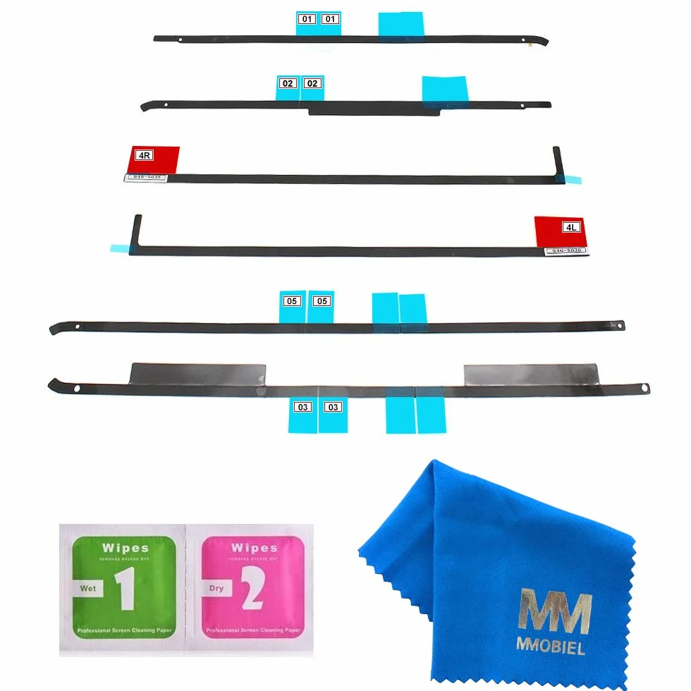 MMOBIEL Zestaw pasków naklejek Klebe do wyświetlacza LCD kompatybilny z iMac 21,5" A1418