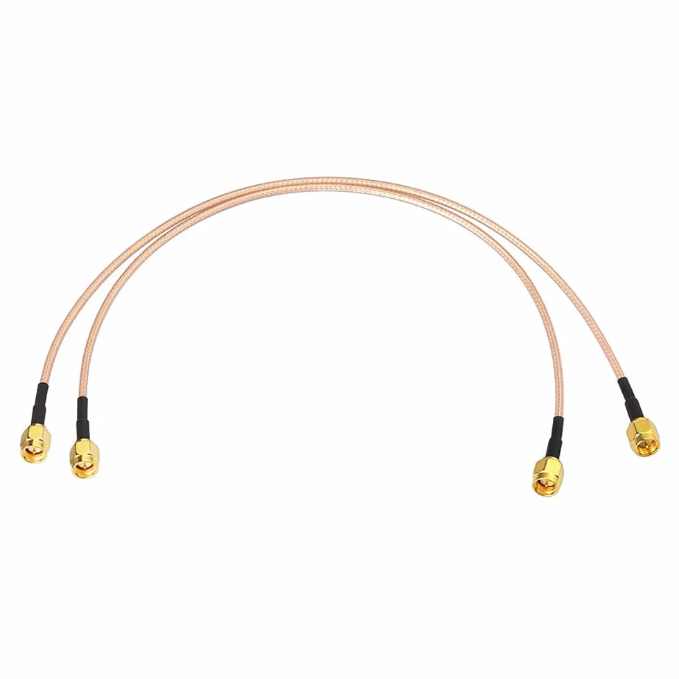 Bingfu SMA męski na SMA męski RG316 koncentryczny kabel rozruchowy 30 cm 30 cm (2-pak) do LNA niski poziom hałasu RTL SDR Dongle ADS-B odbiornik VNA Vector Network Analyzer Antena SWR Meter Spectrum