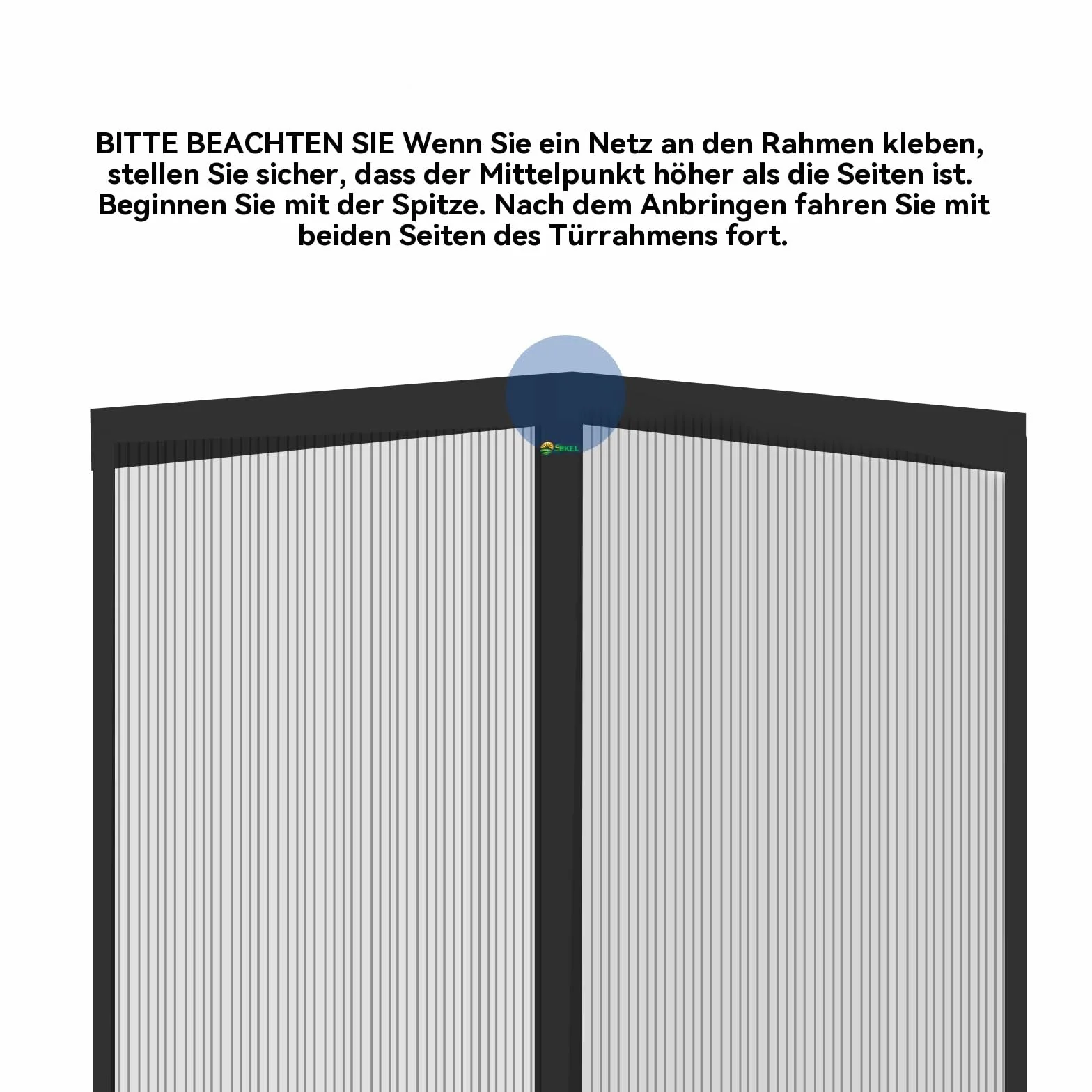 Sekey Magnetyczna moskitiera na drzwi, bez wiercenia, zasłona na drzwi, na balkon, zasłona magnetyczna, ochrona przed owadami, z taśmą klejącą, 80 x 220 cm, czarna