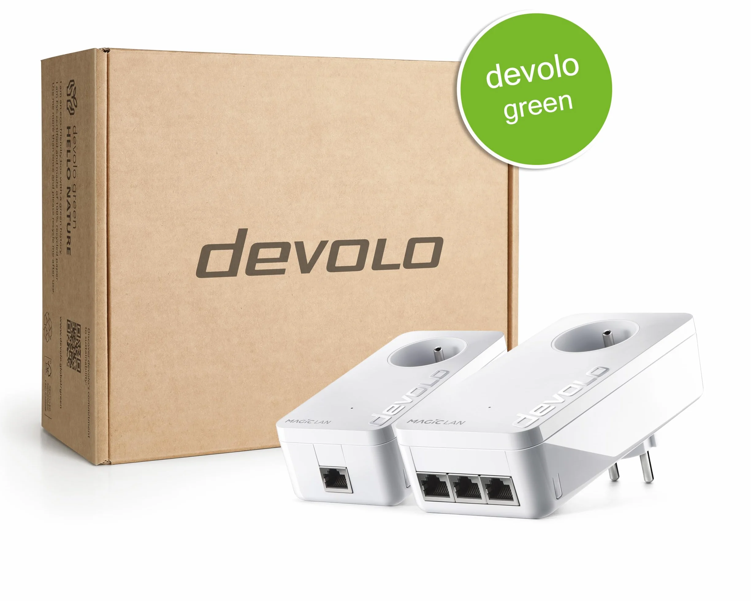 devolo Magic 2 LAN triple Starter Kit Powerline LAN 2400 Mbit/s 3x Gigabit LAN biały