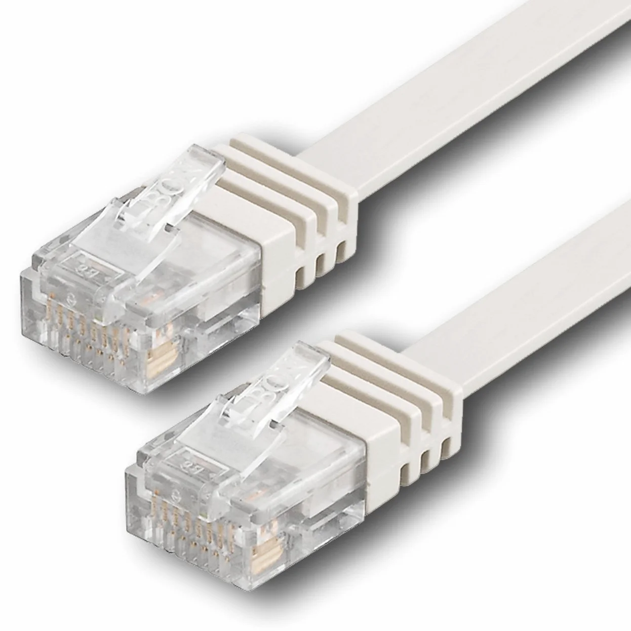1aTTack.de Kabel płaski CAT5 CAT 5 10 m | biały - 1 sztuka | 10/100/1000 Mbit/s | kabel sieciowy LAN | płaski | wąski | kabel krosowy | wstążka | kabel LAN