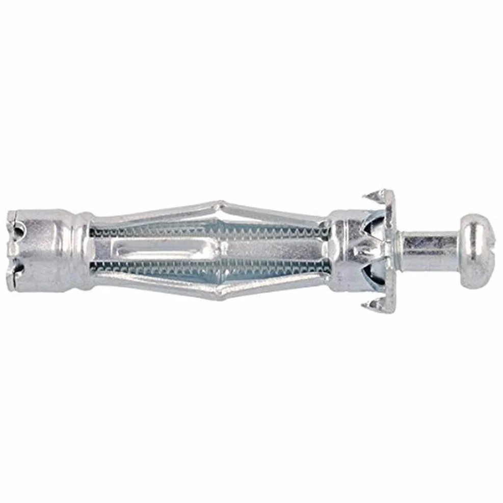 Molly m18110-xj metalowe kołki do ścian wpuszczanych ze śrubami M6 średnica 6 x 50 mm, szary, 16 sztuk
