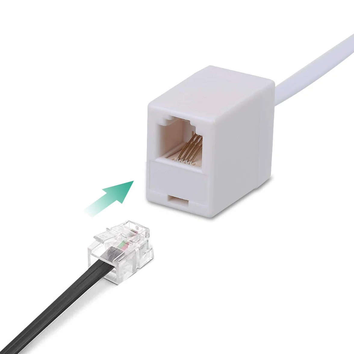 Adapter konwertera RJ45 na RJ11 żeński na męski 8P8C 6P4C 3 szt. biały