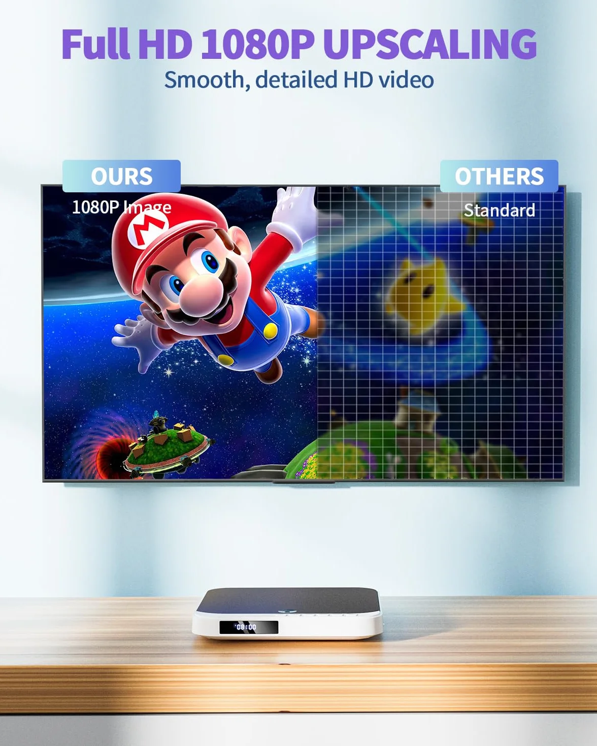 Desobry Mini odtwarzacz DVD do telewizora, mały odtwarzacz DVD HDMI we wszystkich regionach, pamięć punktu przerwania (MD115W-04DE)