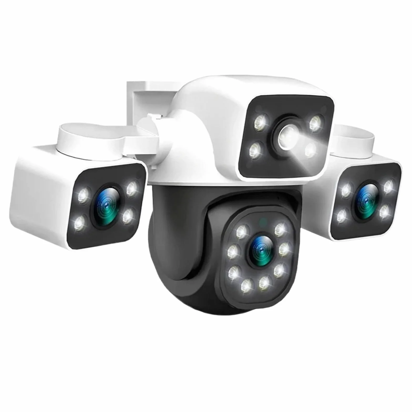 Kamera IP WiFi 6 MP, 3 obiektywy, ekrany, 10-krotny zoom, detekcja AI, automatyczne śledzenie, bezprzewodowa zewnętrzna kamera do monitoringu CCTV,Spokój ducha zawsze(Camera Add 32G SD)