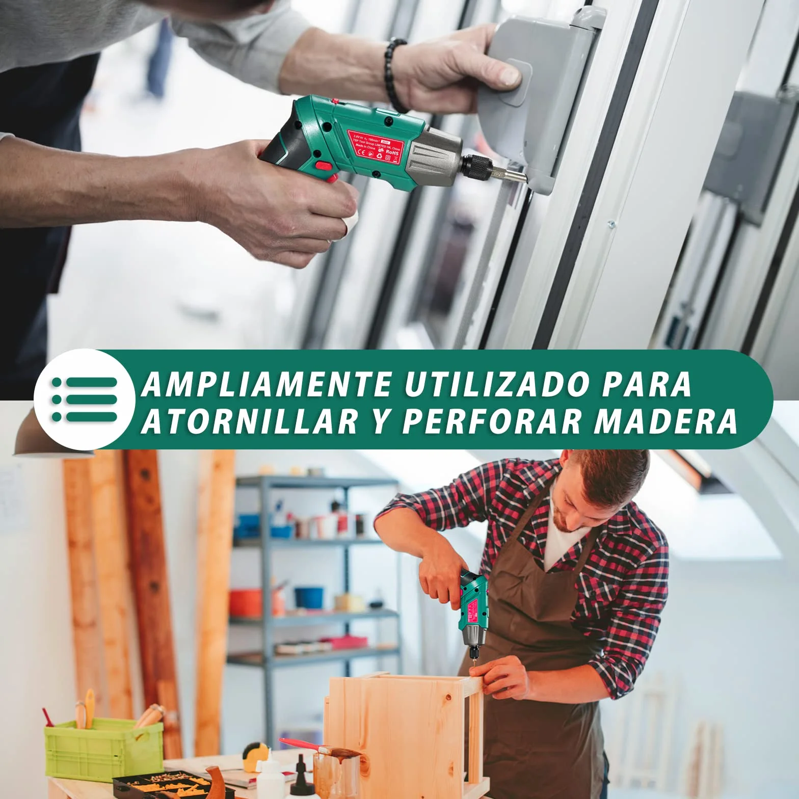 HYCHIKA Wkrętarka akumulatorowa, 6 N·m maks. moment obrotowy HYCHIKA 2000 mAh 3,6 V akumulator litowo-jonowy z 36 akcesoriami, LED i latarka, klucz zapadkowy,