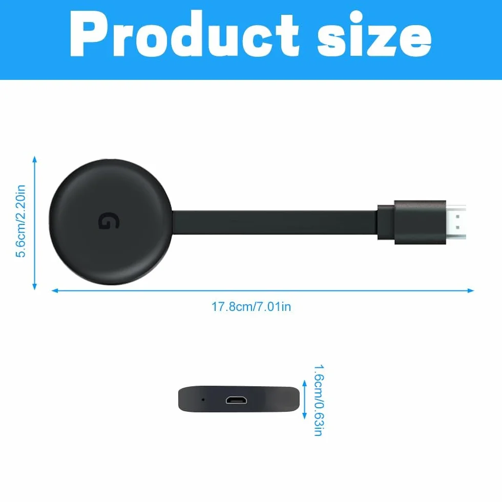 Bezprzewodowy adapter HDMI 5G 4K Full HD Miracast Display Dongle do TV Android iOS PC
