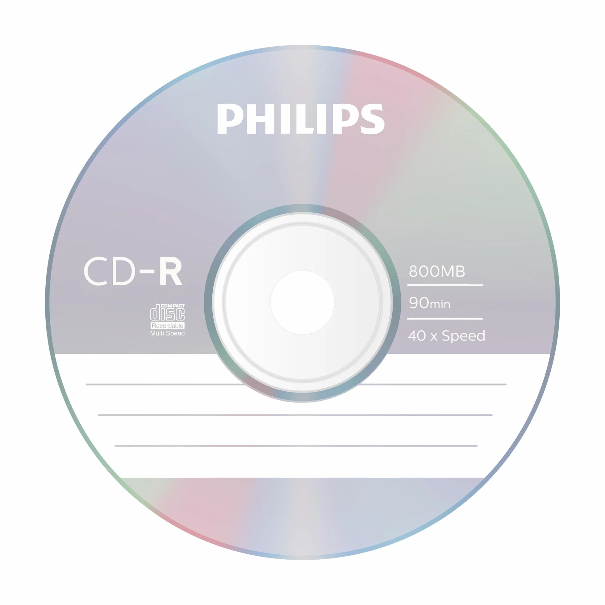 Philips CD-R 800 MB 90 minut Multi Speed wrzeciono 25 szt.