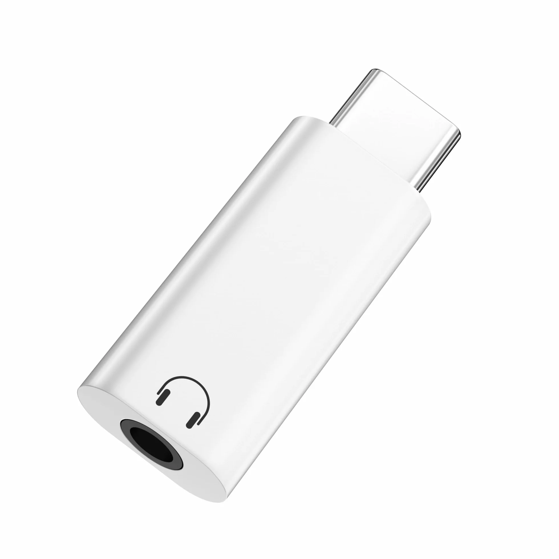 Adapter audio USB C do słuchawek 3,5 mm, adapter typu C do słuchawek jack 3,5 mm AUX dongle kompatybilny z iPhone 16 15 Pro Max/Plus, Galaxy S24 S23 S22, iPad Air/Pro, MacBook, Pixel White
