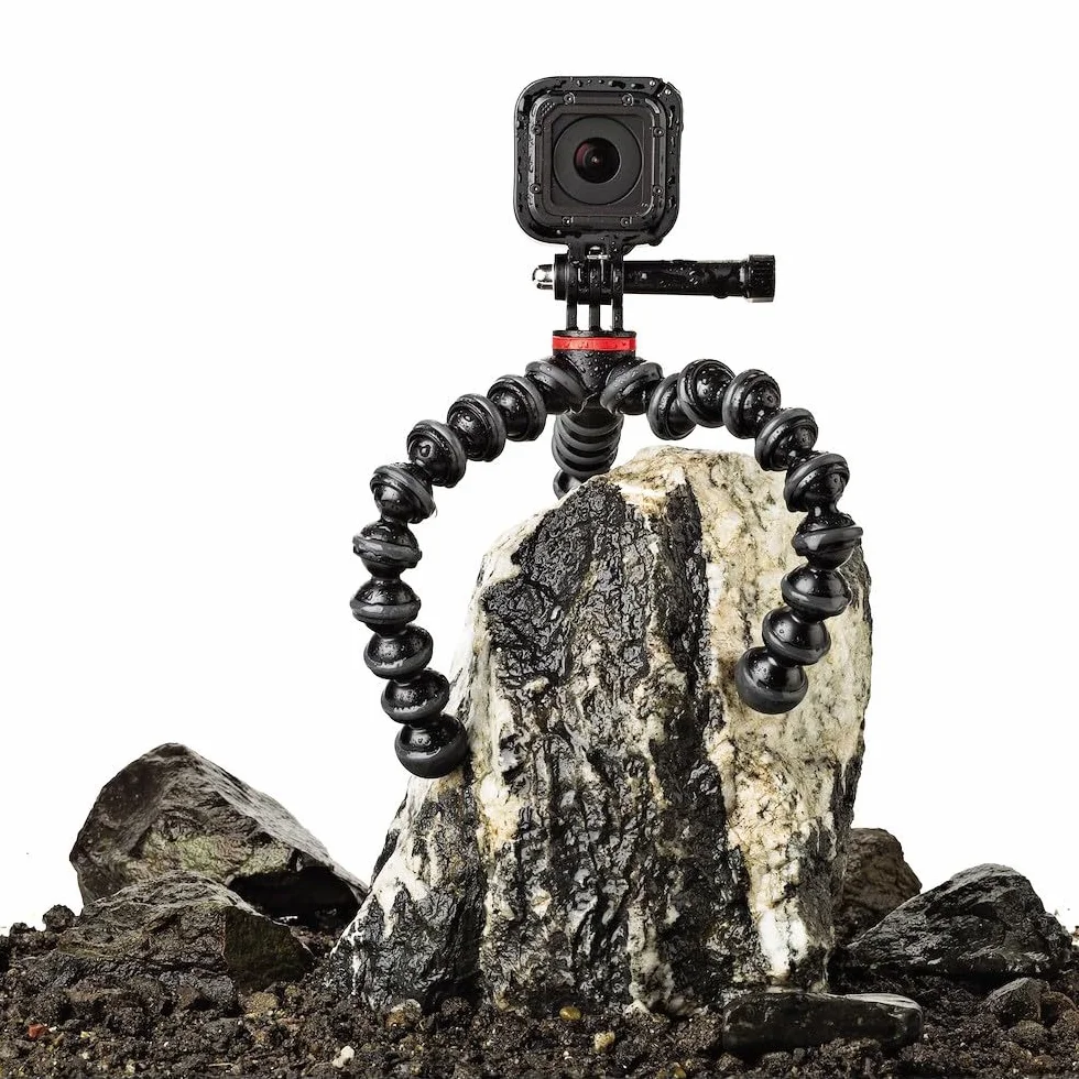 JOBY JB01516-BWW GorillaPod 500 Action flexibles Ministativ (mit Stiftbefestigung für GoPro, 360-Grad-Kameras und andere Action-Kameras, Traglast bis zu 500 g)