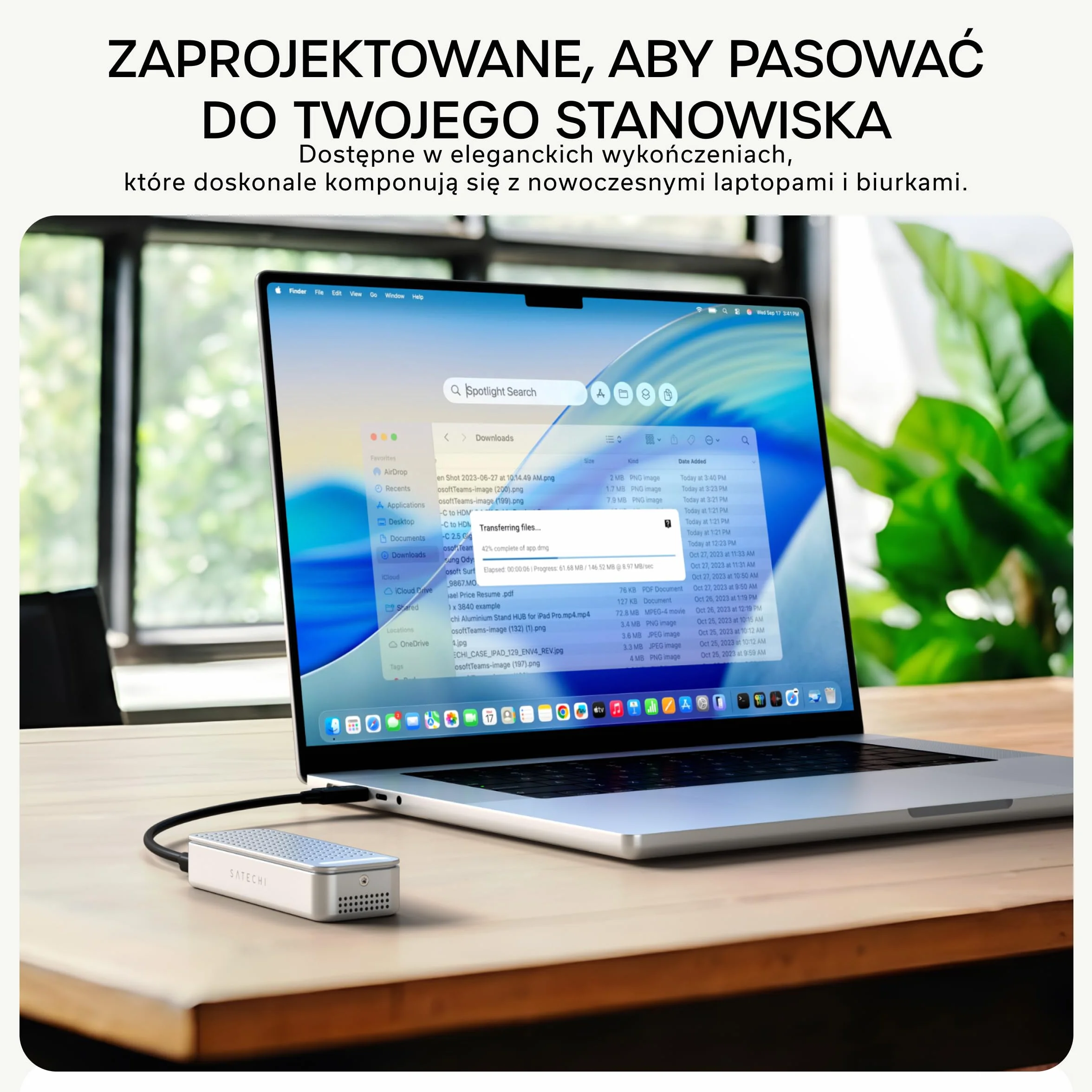 SATECHI DotDisk 80Gbps M.2 NVMe Obudowa SSD aluminiowa srebrna