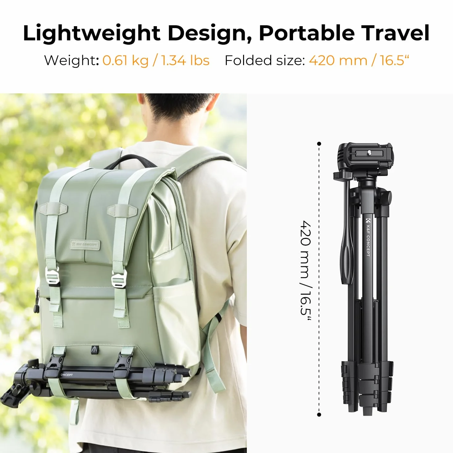 K&F CONCEPT Lekki statyw mobilny 152 cm Aluminiowy z pilotem Bluetooth dla Canon Nikon Sony DSLR Smartphone