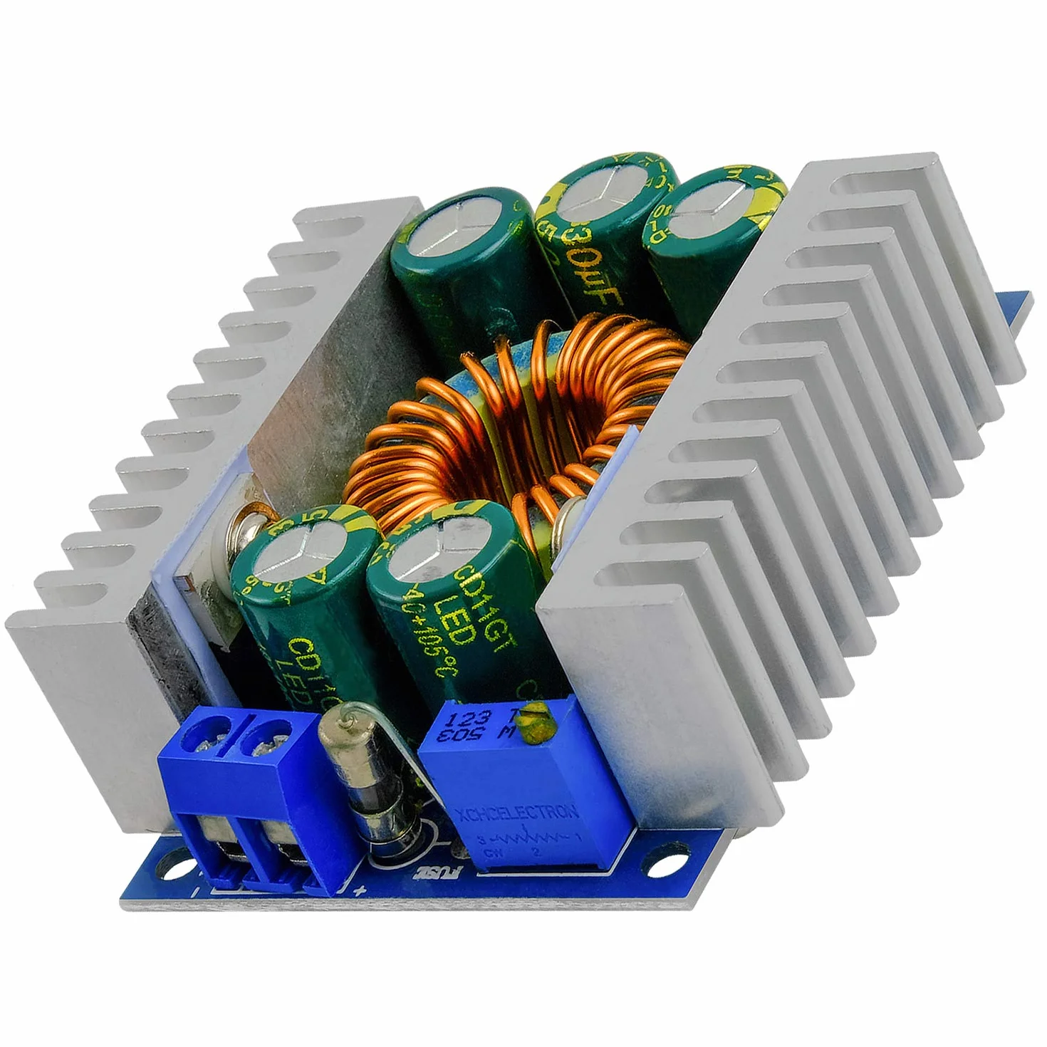 AZDelivery XL4016E1 DC-DC Step Down Converter Regulator Napięcia 5-40V do 1,2-36V 12A Arduino