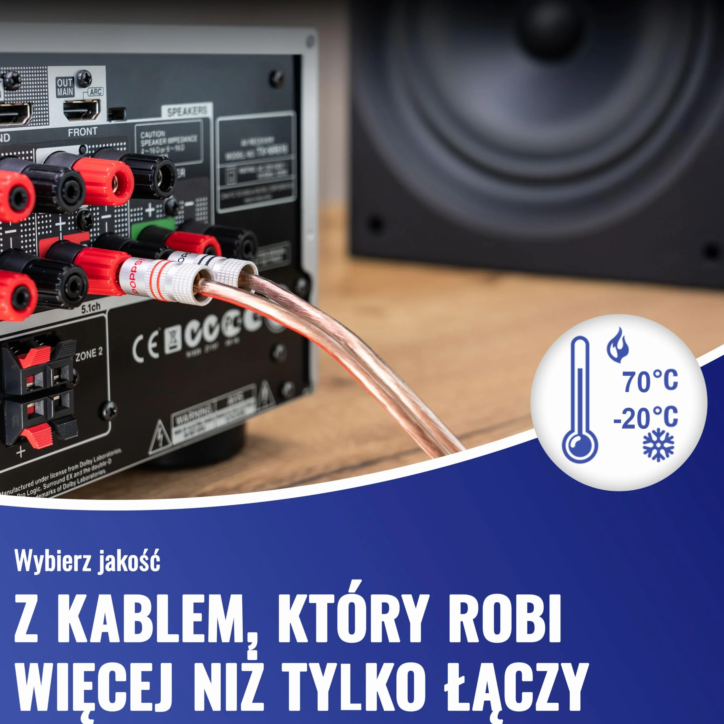 Poppstar kabel głośnikowy 15 m 2x2,5 mm² OFC 99,99%
