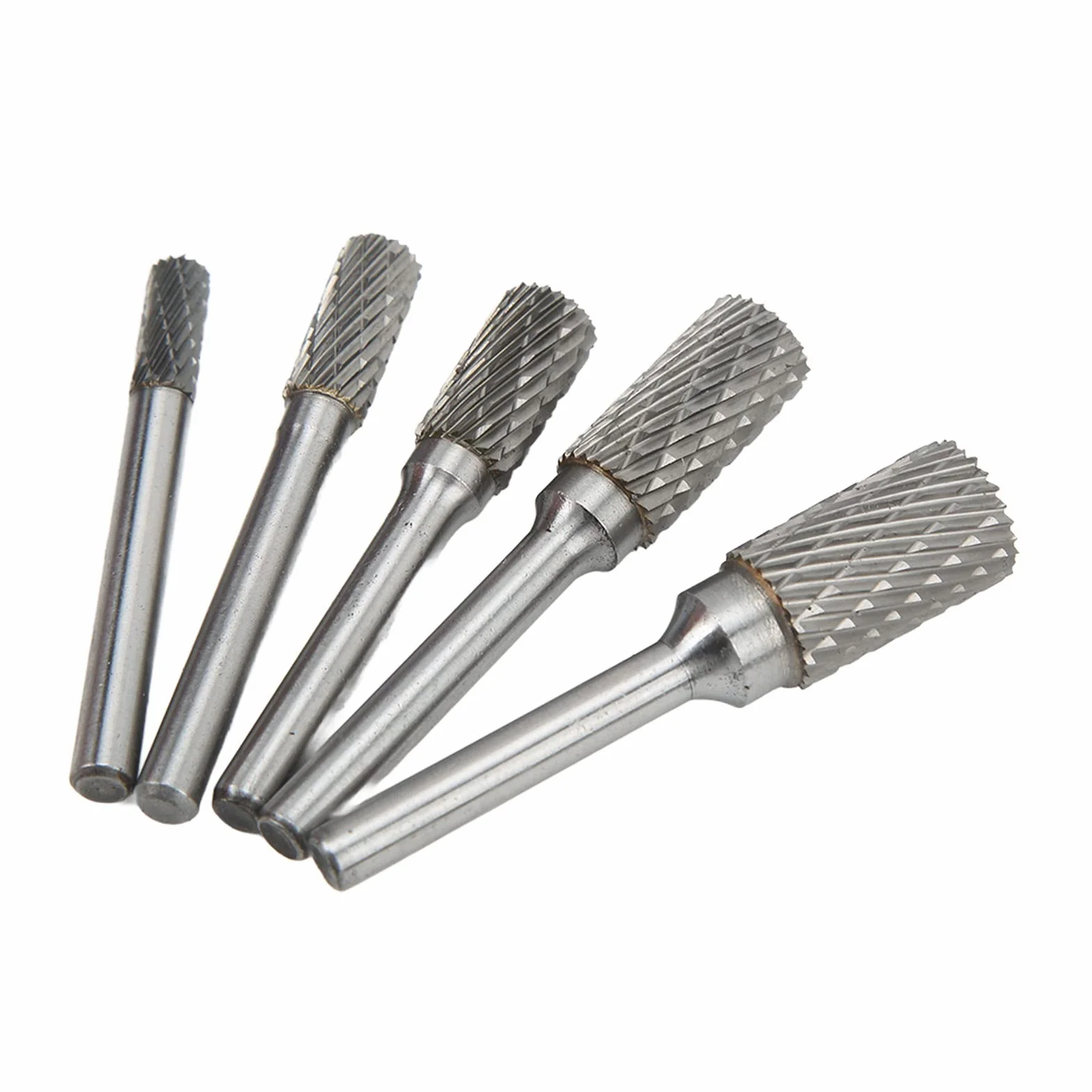 Zestaw żaren z węglików spiekanych o podwójnym cięciu |Trzpień 6 mm do obróbki metali/rzeźbienia w drewnie/tworzenia biżuterii |5-częściowy zestaw pilników obrotowych do