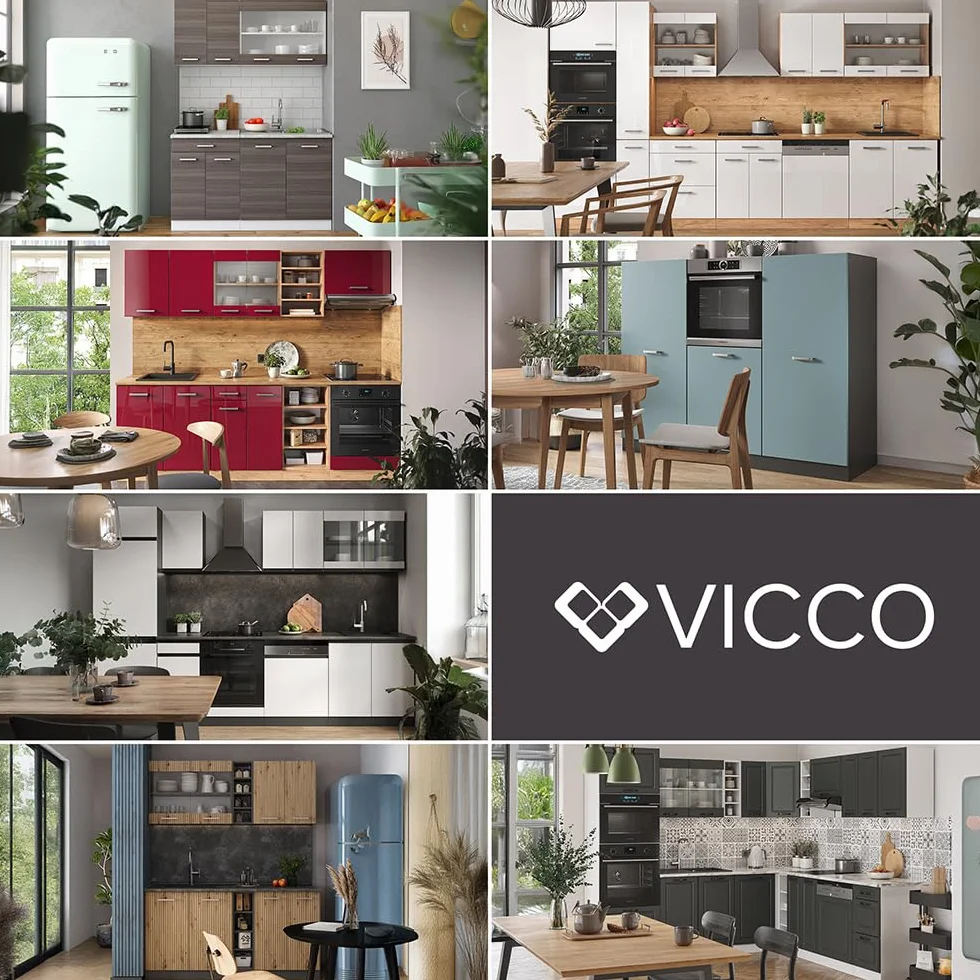 Vicco Front kuchenny "R-Line", Złoty dąby, 59.6 x 70.8 cm | front meblowy do szafki dolnej z szufladami, adapté aux armoires de cuisine R-Line pour une installation facile