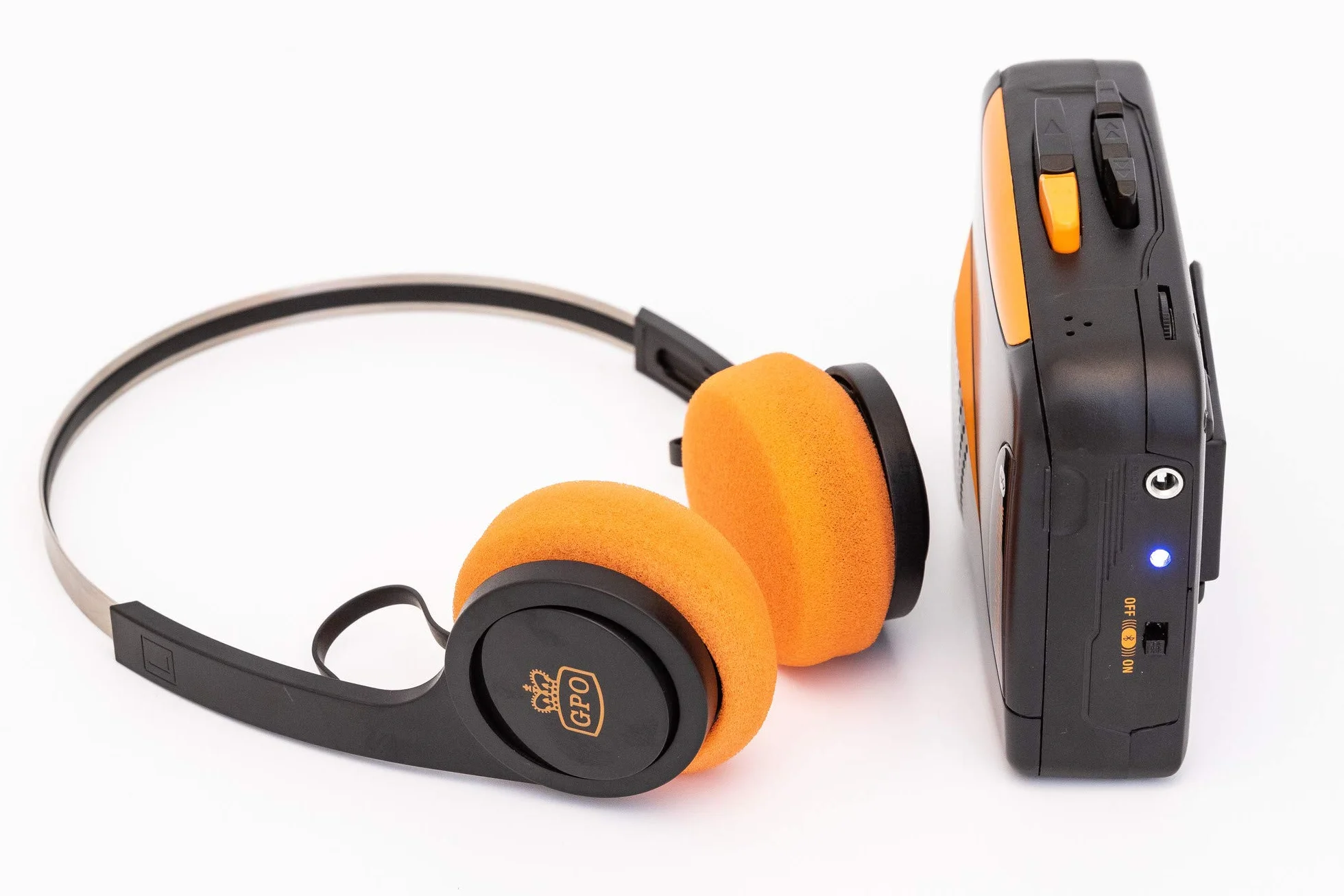 GPO Osobisty odtwarzacz kasetowy radio Bluetooth ze słuchawkami