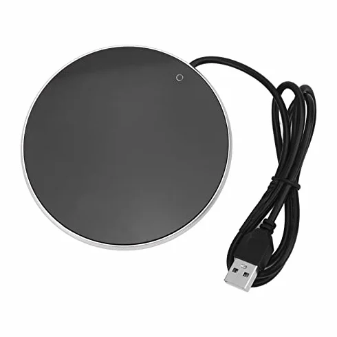 Przenośny Podgrzewacz do Napojów Stała Temperatura USB Srebrny Ø 10,3 cm