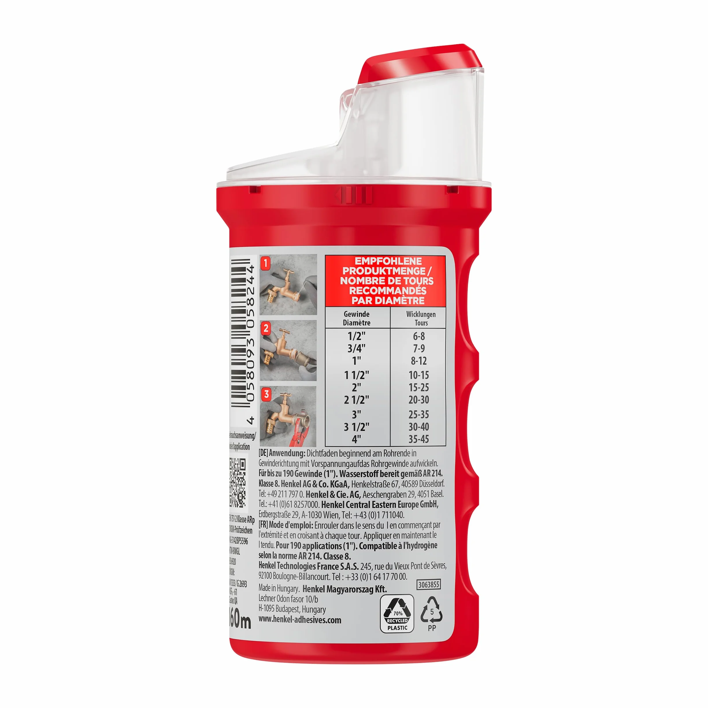 Loctite 55 2957112 Nić Uszczelniająca, Biały, 160 m