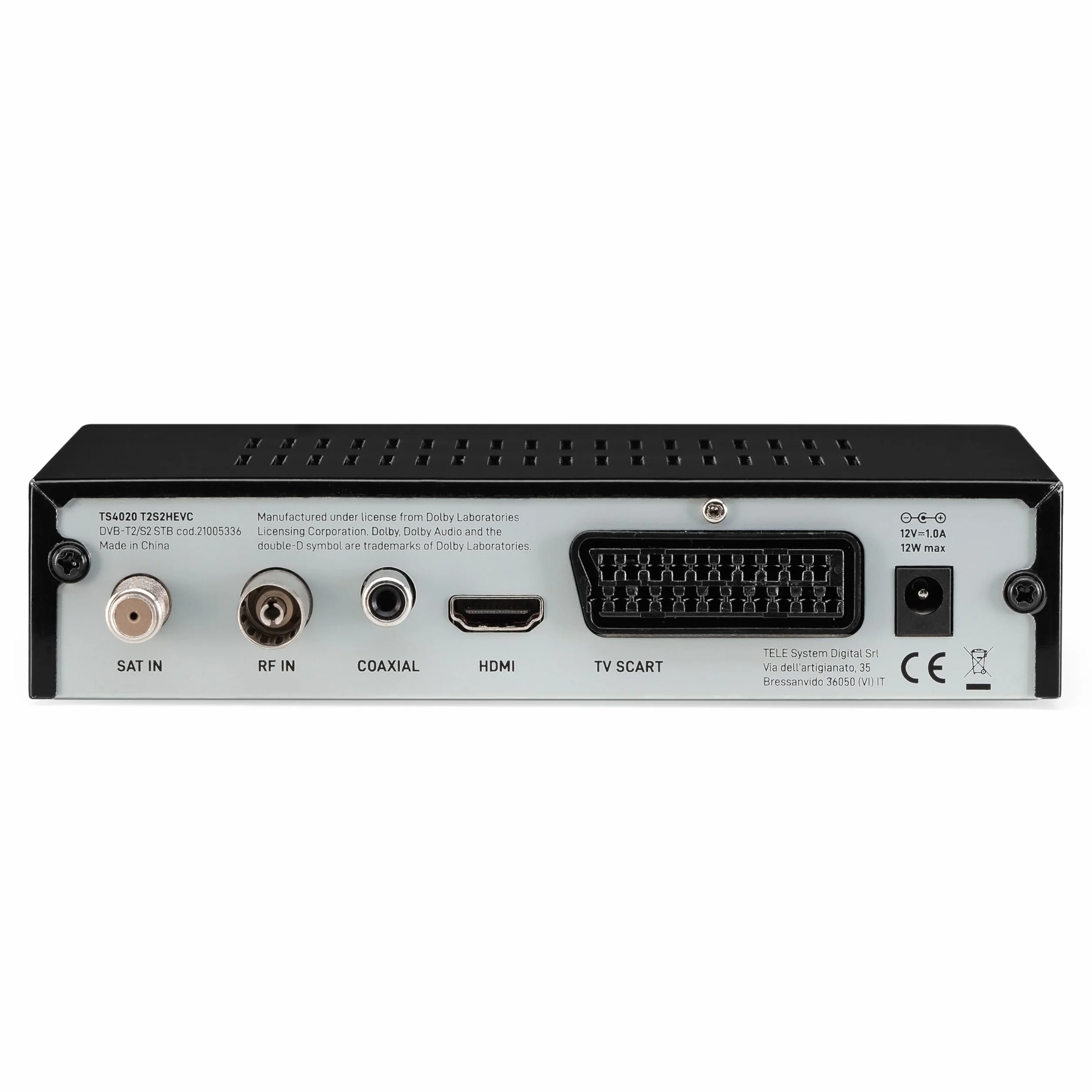 TELE System TS4020 Dekoder z podwójnym tunerem DVB-T/T2 i DVB-S/S2 HEVC HD HDR10 HLG. Dostęp do niekodowanej telewizji naziemnej i satelitarnej oraz radia.