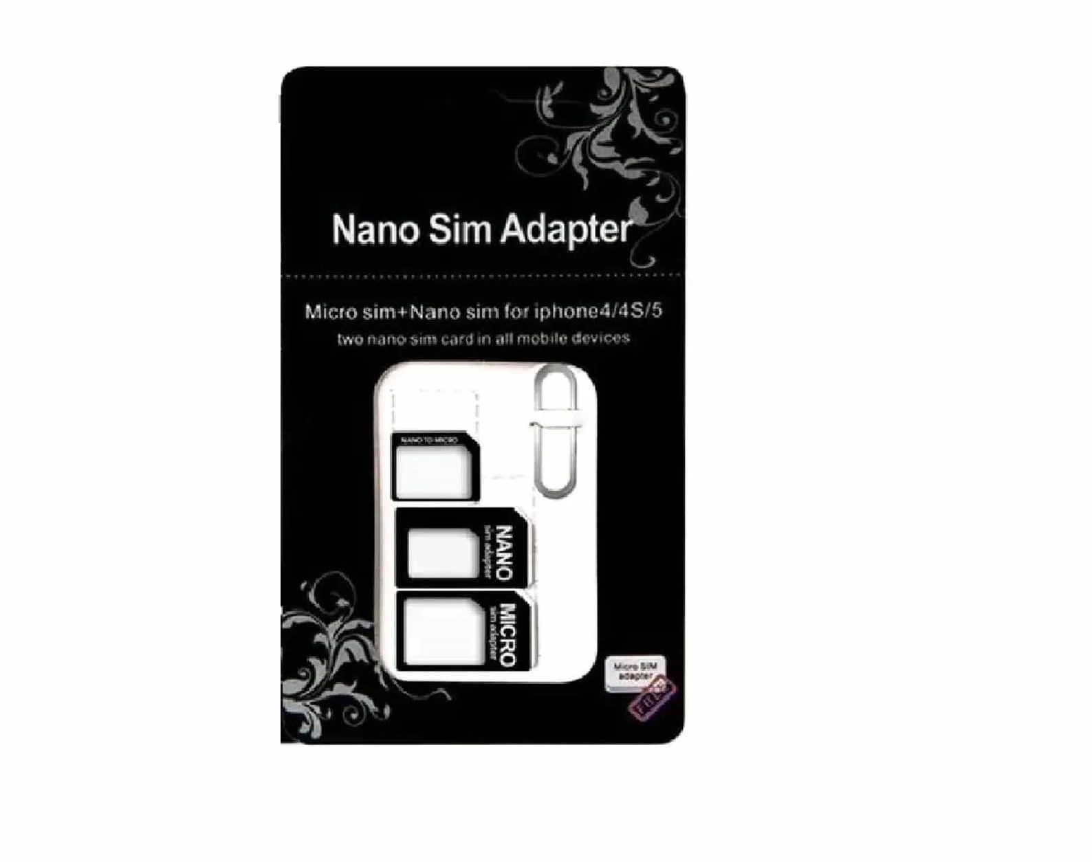 Nano SIM i adapter micro SIM zestaw 4 w 1 do smartfonów i tabletów