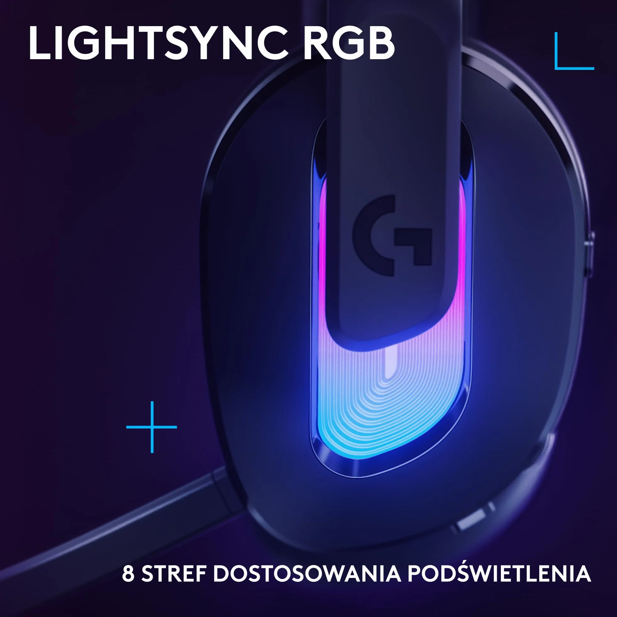 Logitech G G522 LIGHTSPEED bezprzewodowy zestaw słuchawkowy do gier, LIGHTSYNC RGB, Bluetooth