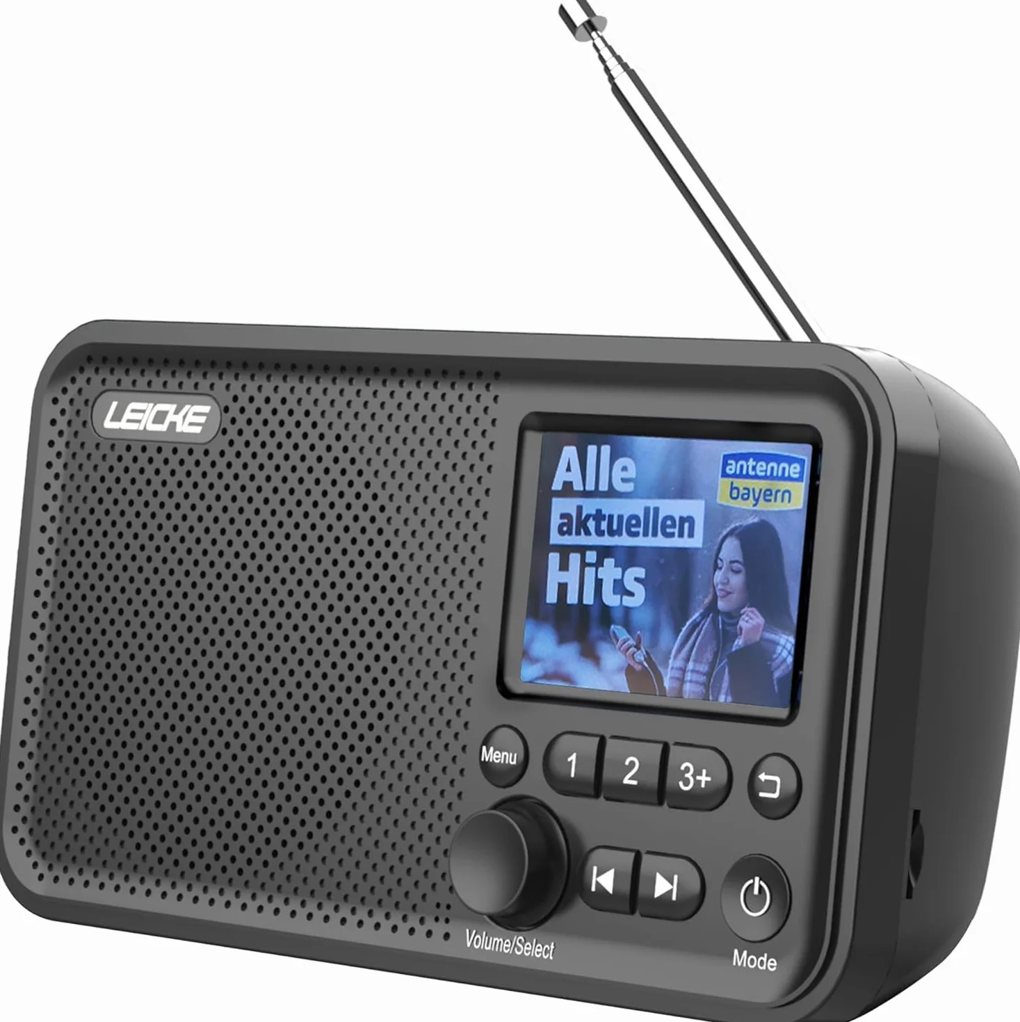 Leicke EP18227 Radio DAB+ Czarny 2000mAh 2.4"