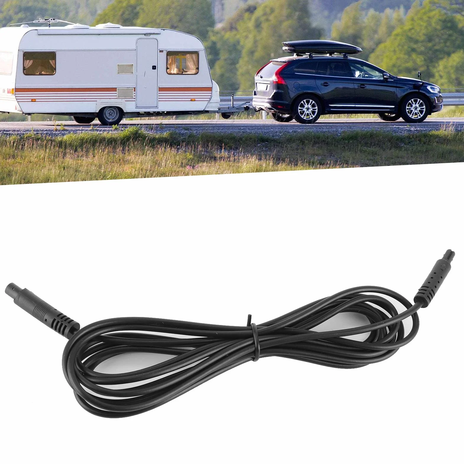 Kabel Kamery Cofania 4-Pinowy 2,5 m 12 V 24 V Przedłużacz Do Przyczepy Kempingowej