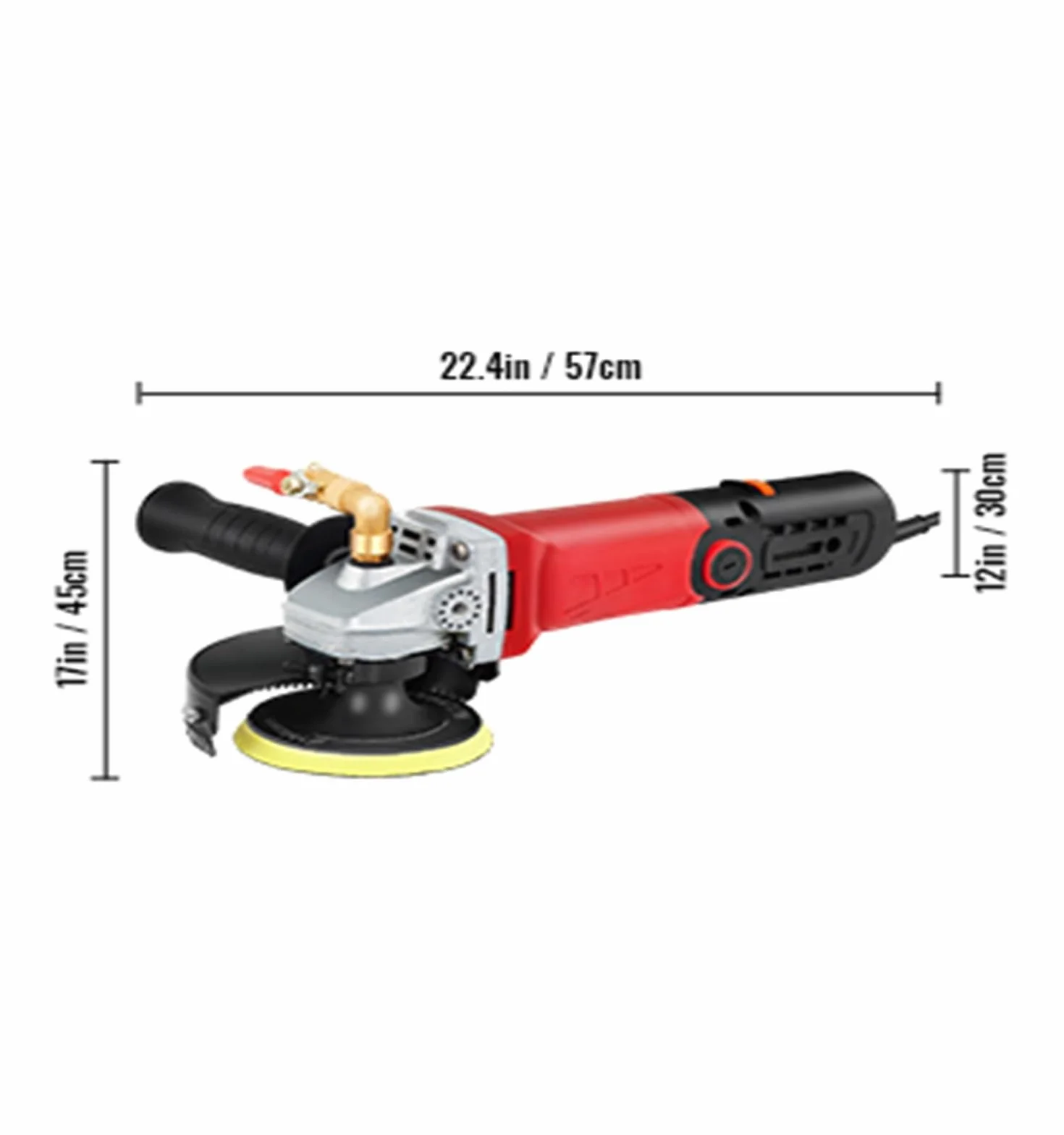 Elektryczna polerka do kamienia na mokro szlifierka szlifierka polerka młyn wodny o zmiennej prędkości do polerowania marmuru granitu Wielofunkcyjny(860W Kit)