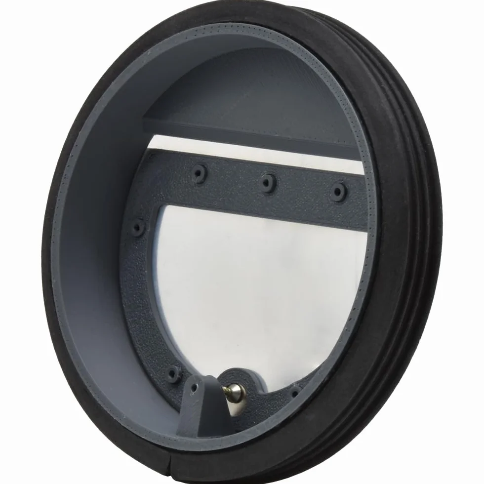 Klapa zwrotna do wentylatorów przemysłowych lub okapów Ø 100 125 150 / 110 x 55 mm z silikonową membraną i zapięciem magnetycznym (Ø 150 mm)
