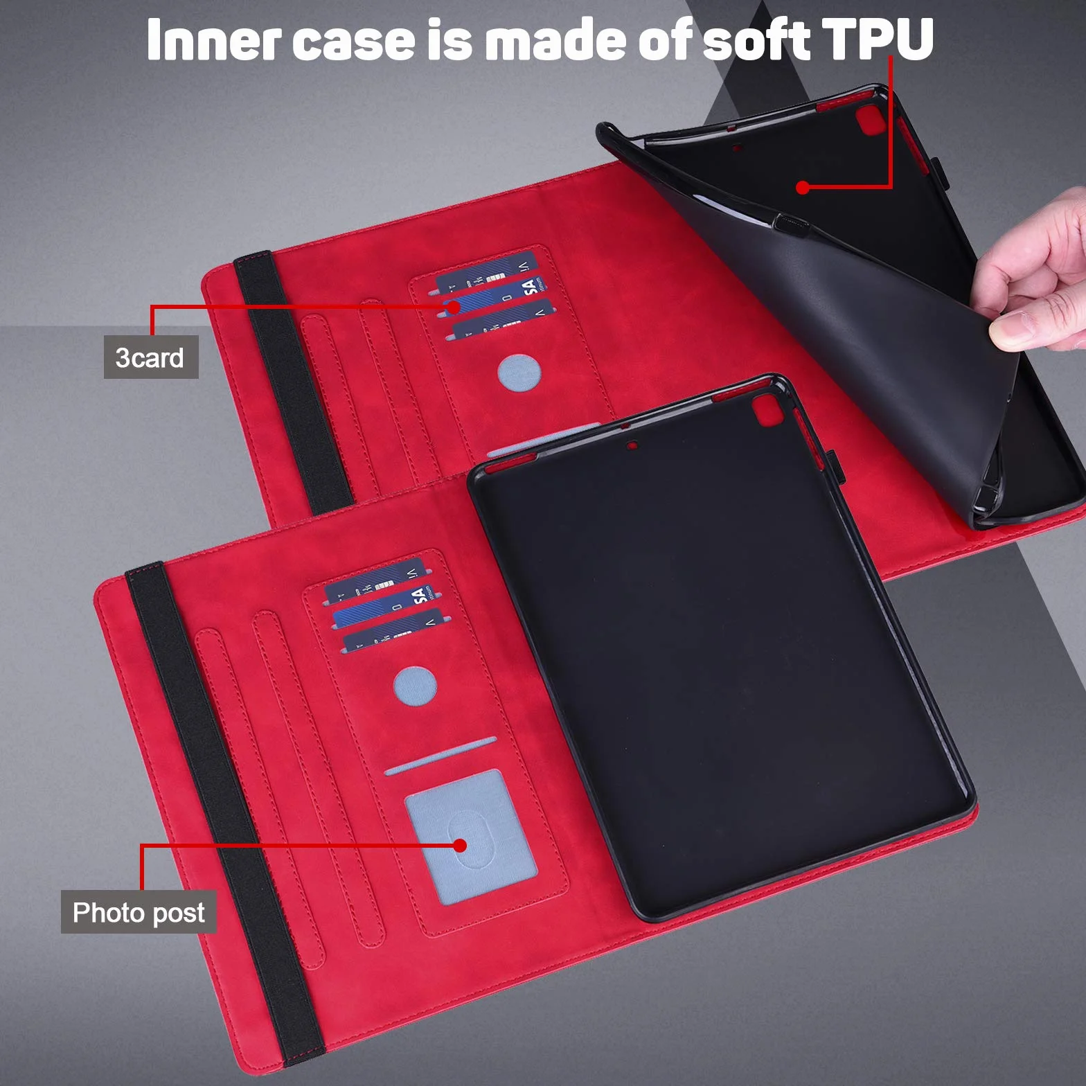 Samsung Galaxy Tab S2 9,7 cala Etui Flip Cover z folią ochronną i rysikiem (czerwony)