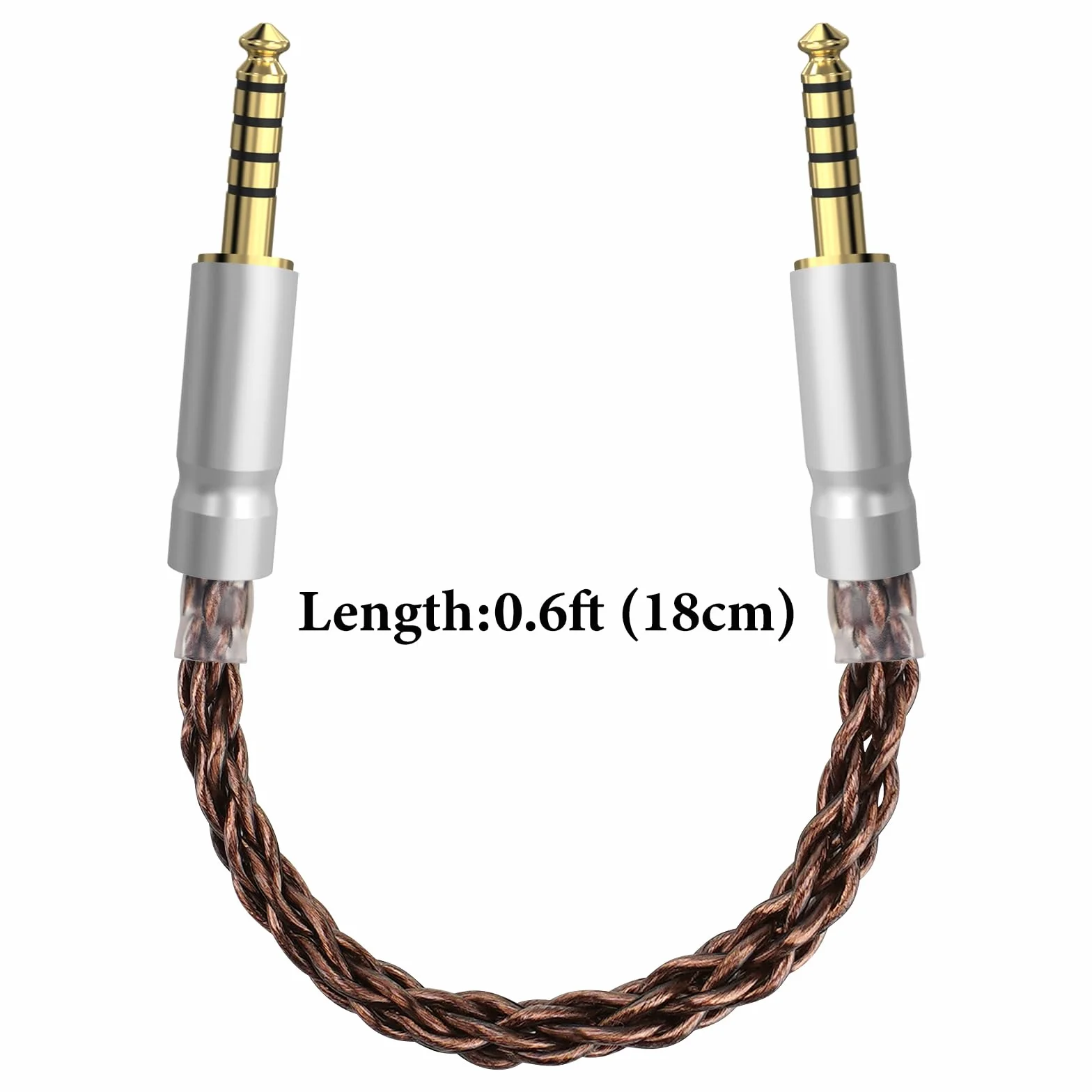 Geekria Apollo Kabel zbalansowany 4,4 mm 5-pin męski na męski 8 żył miedź monokrystaliczna 6N OCC do iFi Zen DAC V2/V3 Zen Can Zen Blue3 18 cm