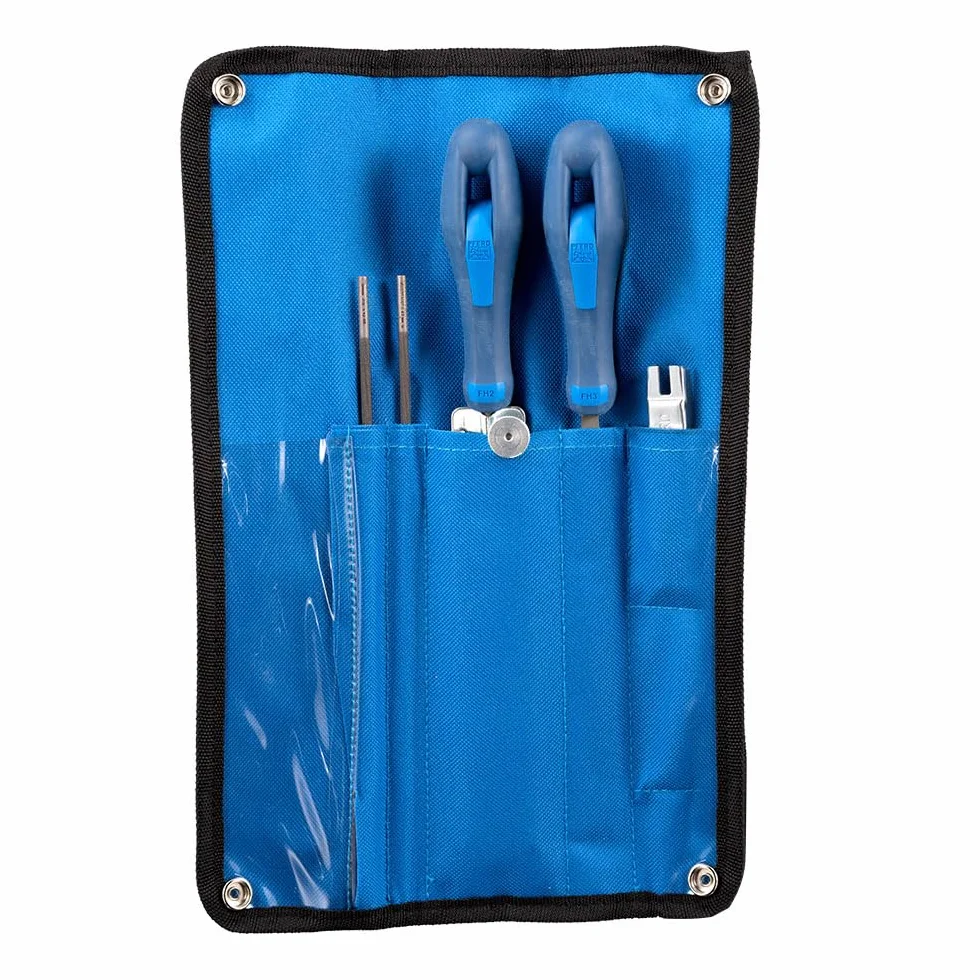 PFERD Zestaw pilników do ostrzenia CS-SLS-4,0 w zwijanej torbie, średnica 4 mm, 5/32", do podziału łańcucha 1/4" i 3/8" Low Profile | 11099140 – do wygodnego i oszczędzającego siłę ostrzenia łańcuchów