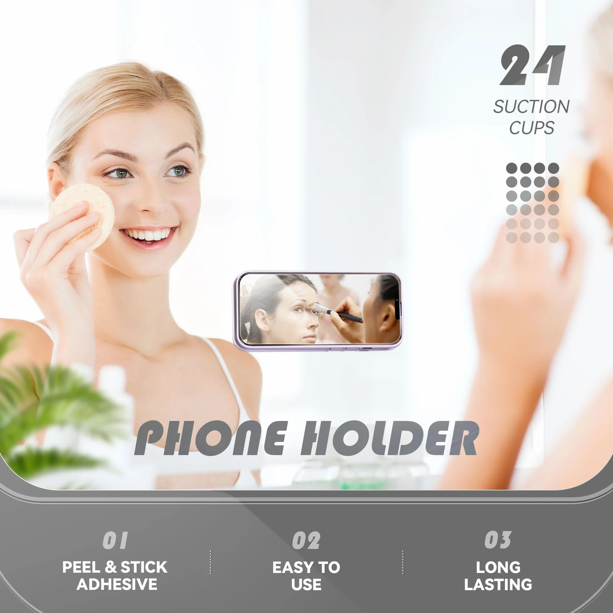 Silikonowe przyssawki do telefonu komórkowego 8 sztuk kwadratowe