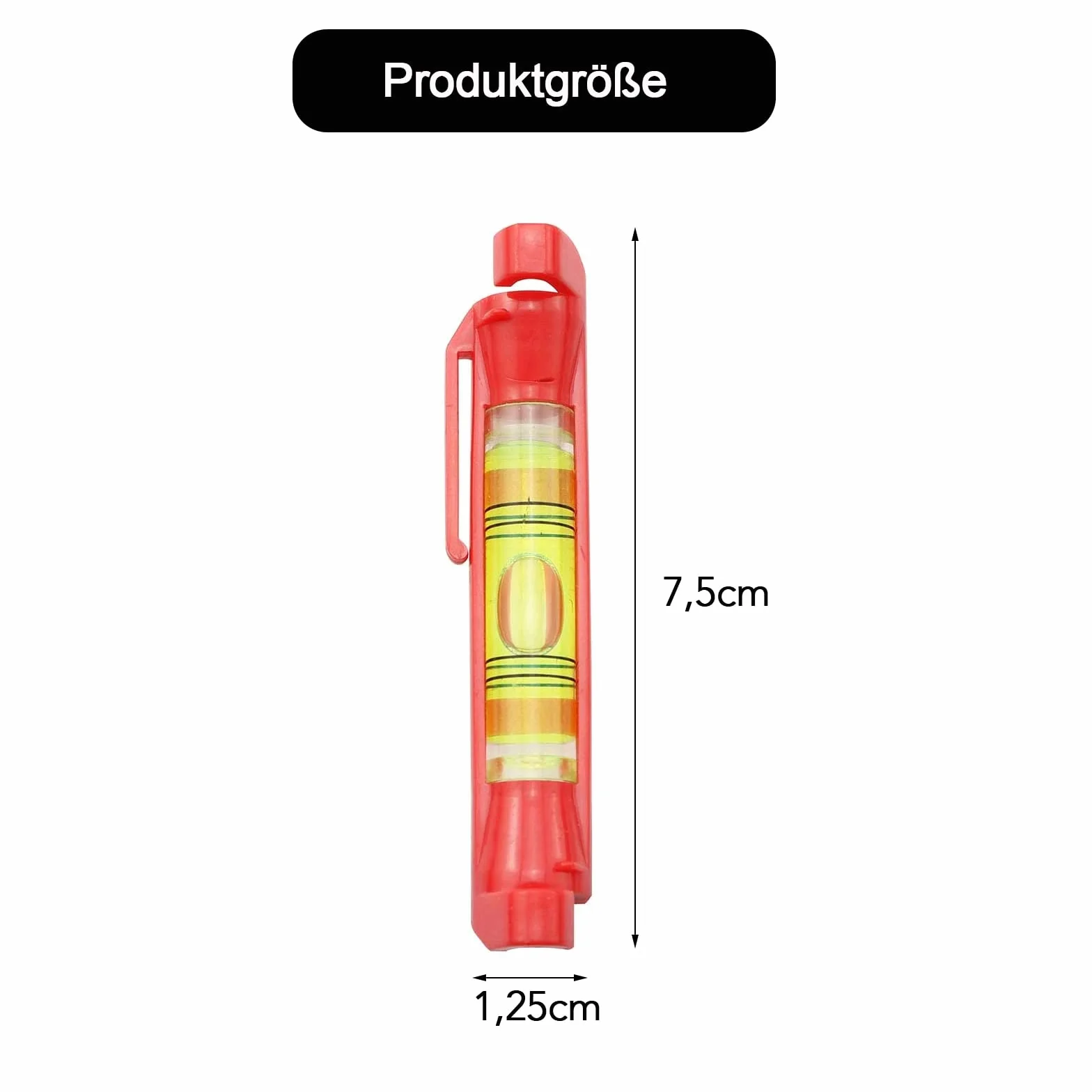Catelves Poziomica sznurkowa, 4 sztuki, czerwona, profesjonalna, do prac murarskich, hydraulicznych, rynienowych, Spirit Level