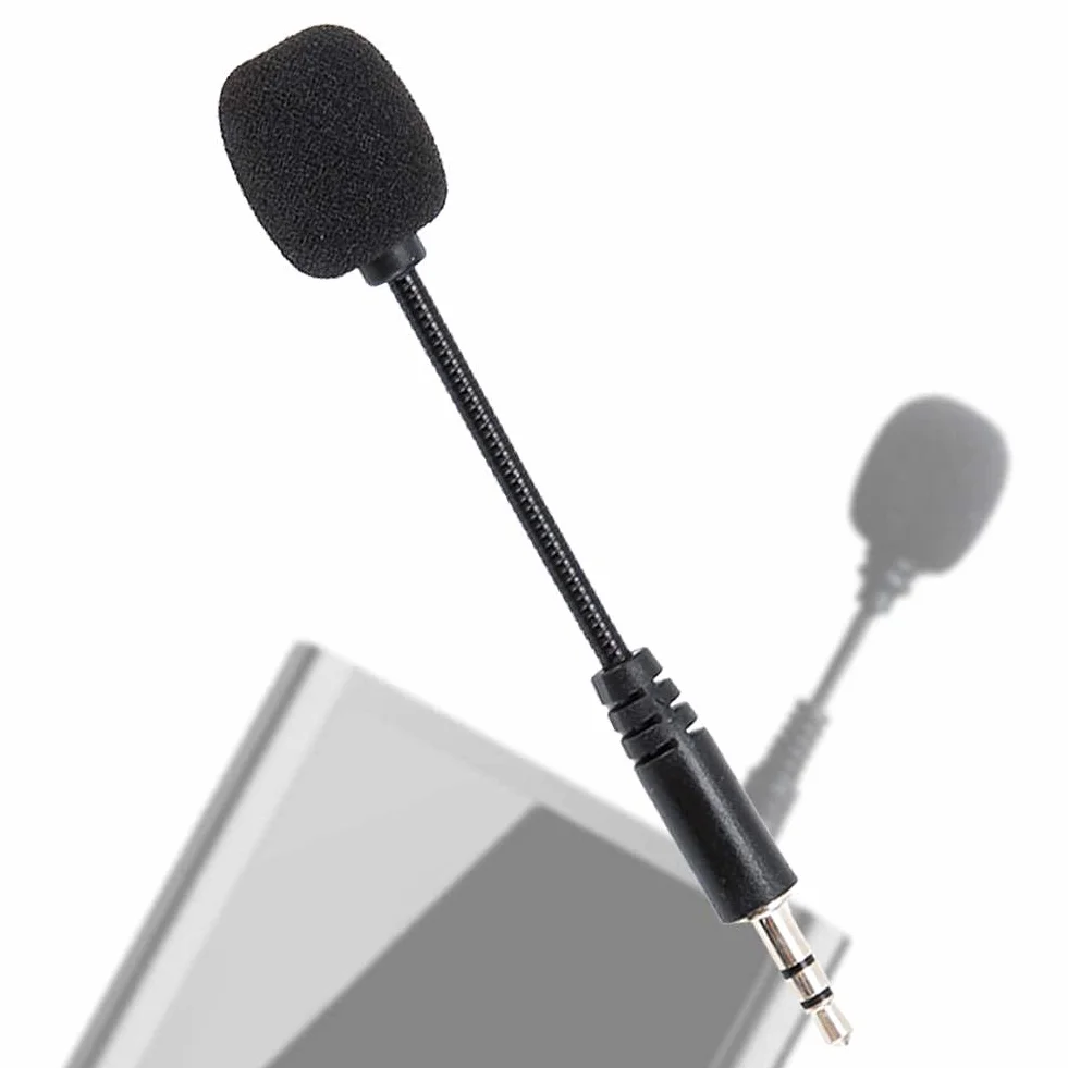 Mikrofon 3,5 mm regulowany elastyczny do komputera telefonu nagrywania czarny