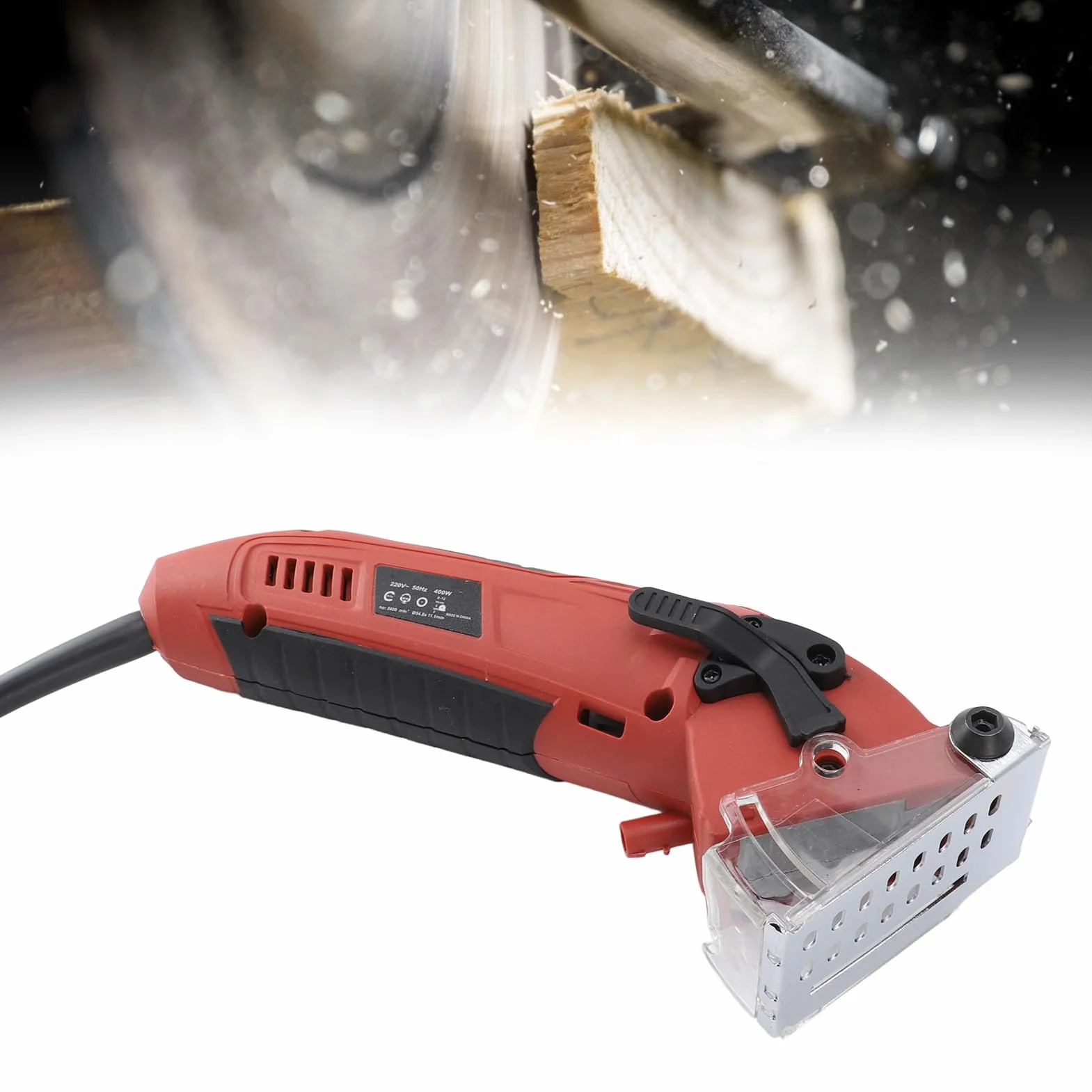 Zestaw Mini Piły Tarczowej, Profesjonalna, Kompaktowa Elektryczna Piła Tarczowa o Mocy 400 W, 3400RMP, Mini Piła do Drewna, Metalowych Płytek, PCV, Tworzywa Sztucznego