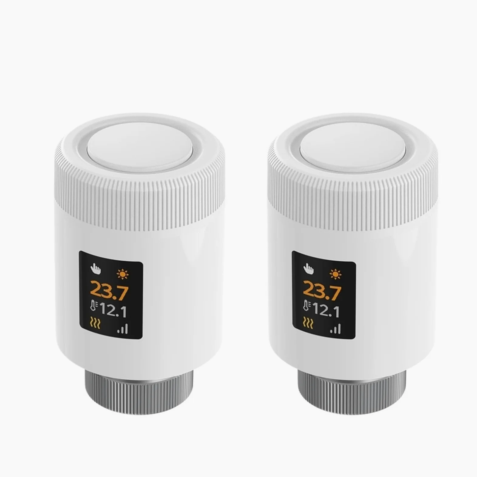 Siłownik Termostatu Grzejnikowego 2 Baterie Zawór Termostatyczny TRV Kontroler Temperatury Smart Life Informacja O ZgodnośCi(2PCS-WiFi)
