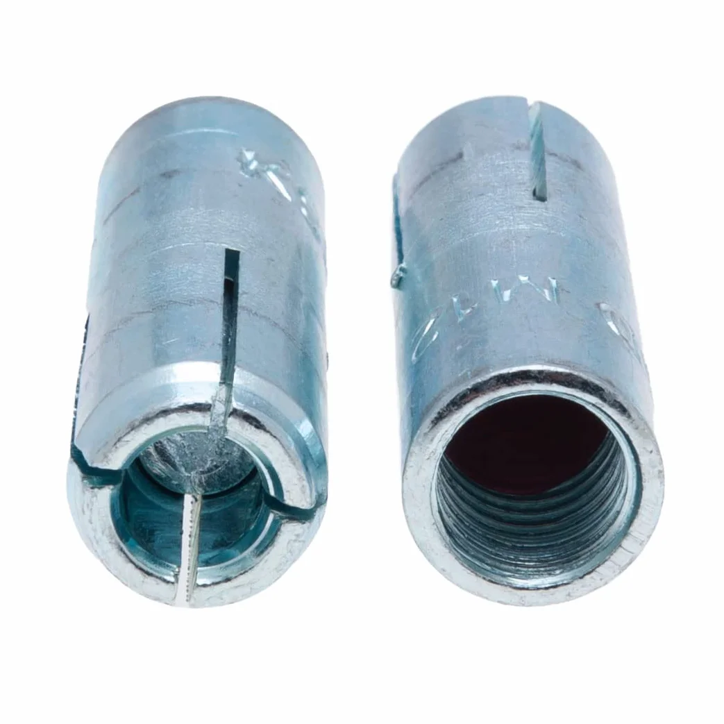 M10 Wpuszczane kotwy ścienne, stalowa kotwa rozporowa z gwintem wewnętrznym, 10 mm x 40 mm Tuleja śrubowa, kołek rozporowy, kotwa klinowa do betonu, kamienia, cegły (10 szt.)