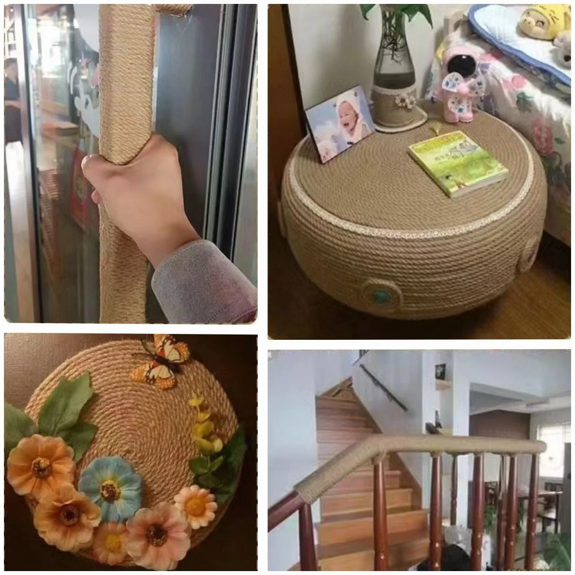 Naturalny sznurek konopny nerd, 5 mm, 50 m, sznurek jutowy, do roślin rzemieślniczych, ogrodu, ręcznie robionych dzieł sztuki, dekoracja, opakowanie i dekoracja domu, taśma jutowa do samodzielnego