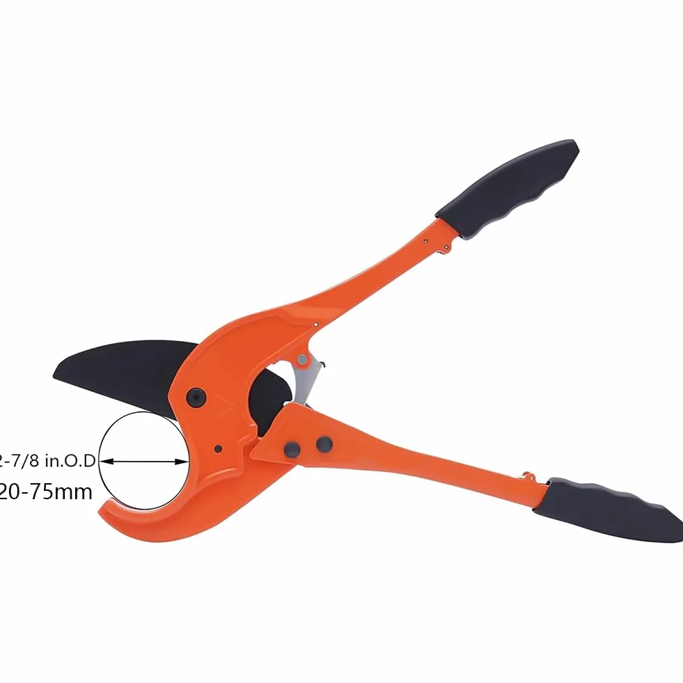 Obcinak do rur PEX PVC PPR - wytrzymałe narzędzie do cięcia rur z grzechotką, zakres cięcia 20-75 mm, wymienne ostrza do domu DIY i konserwacji hydraulika