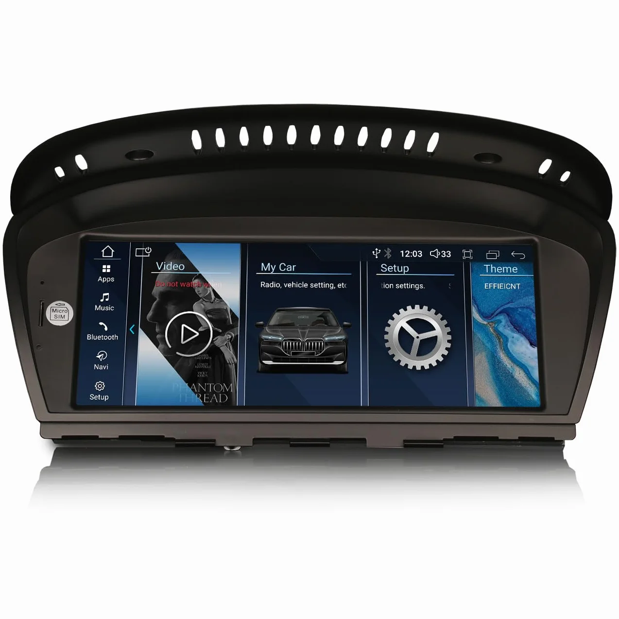Erisin 8,8 cala Qualcomm 4 GB + 64 GB Android 14 radio samochodowe GPS nawigacja do BMW E90 E91 E92 E93 E60 E61 E63 E64 CCC CarPlay Android Auto Bluetooth 5.0 WiFi DAB+