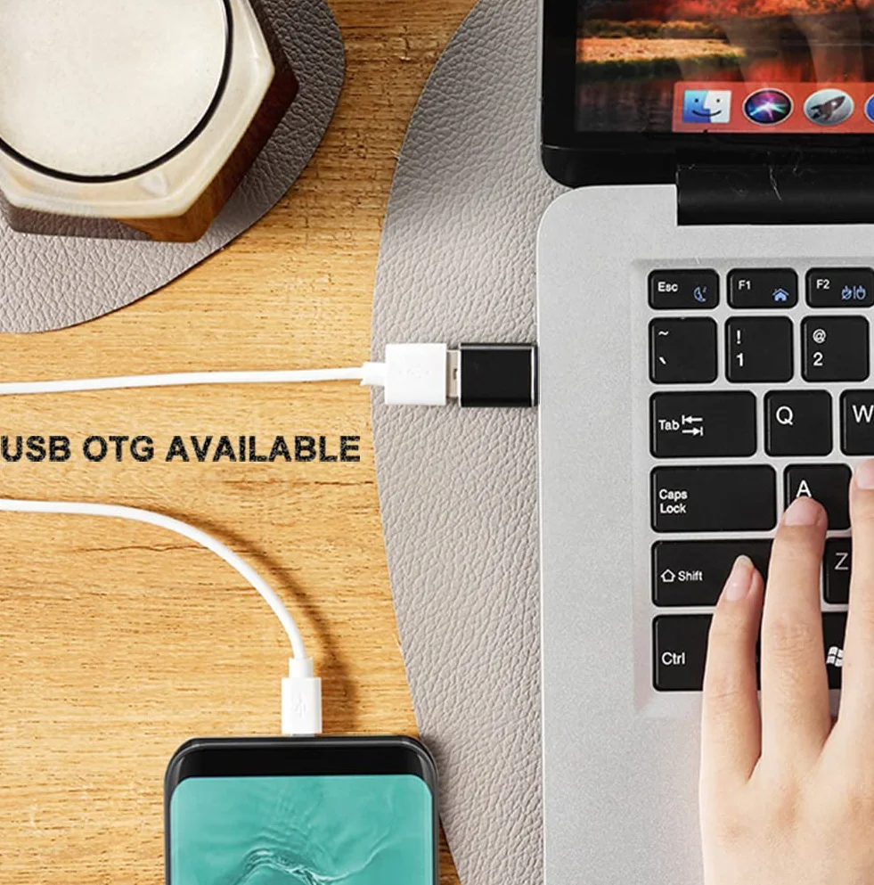 Adapter USB C 4 Sztuki, USB C na USB 3.0 OTG, Micro USB na USB Typu C, Kompatybilny z MacBook, iPhone 17/16/15, iPad, Samsung Galaxy S25 S24 S23 A56 A36 A16 A15