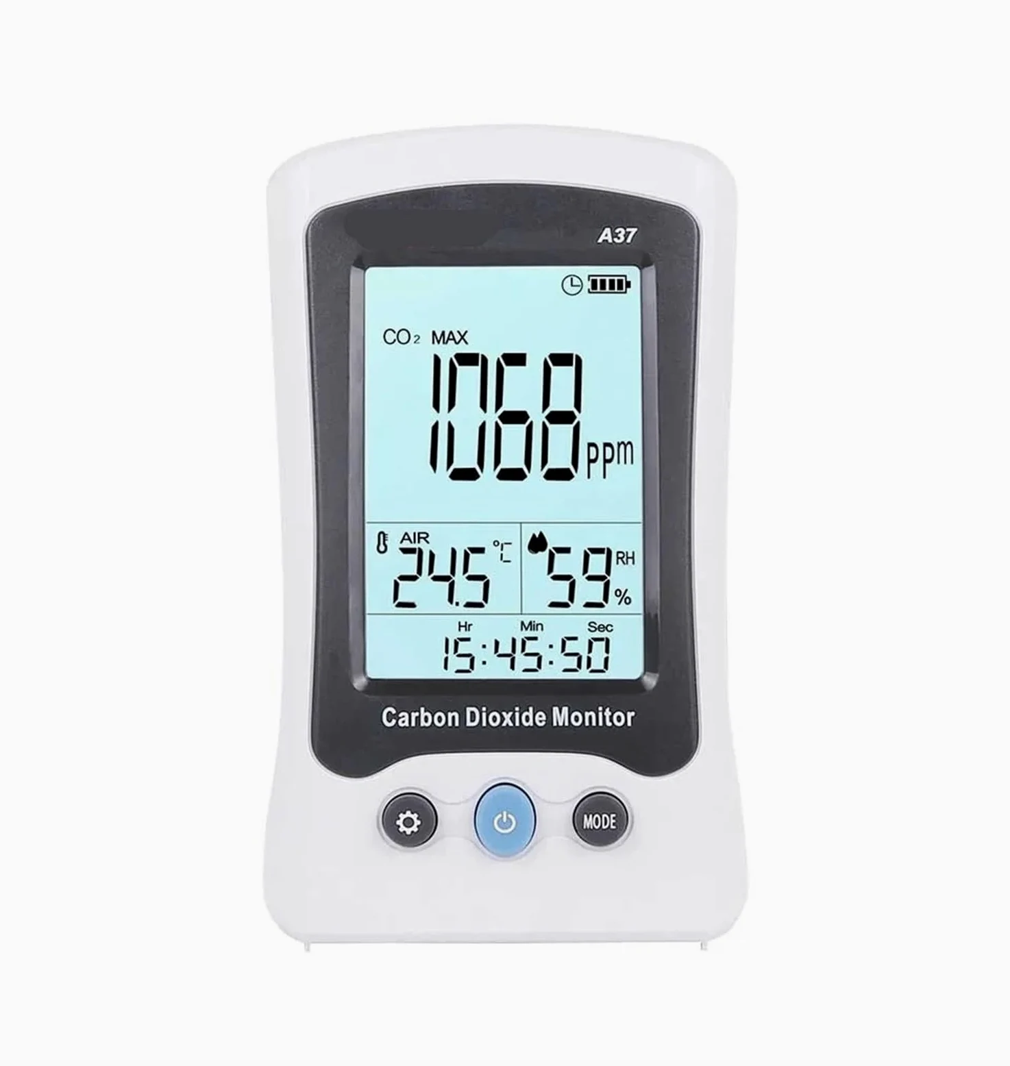 Monitor jakości powietrza, A37 Cyfrowy detektor dwutlenku węgla Laserowy monitor ści powietrza Monitor Tester Miernik CO2 Wykrywanie CO2,do domu, biura, samochodu