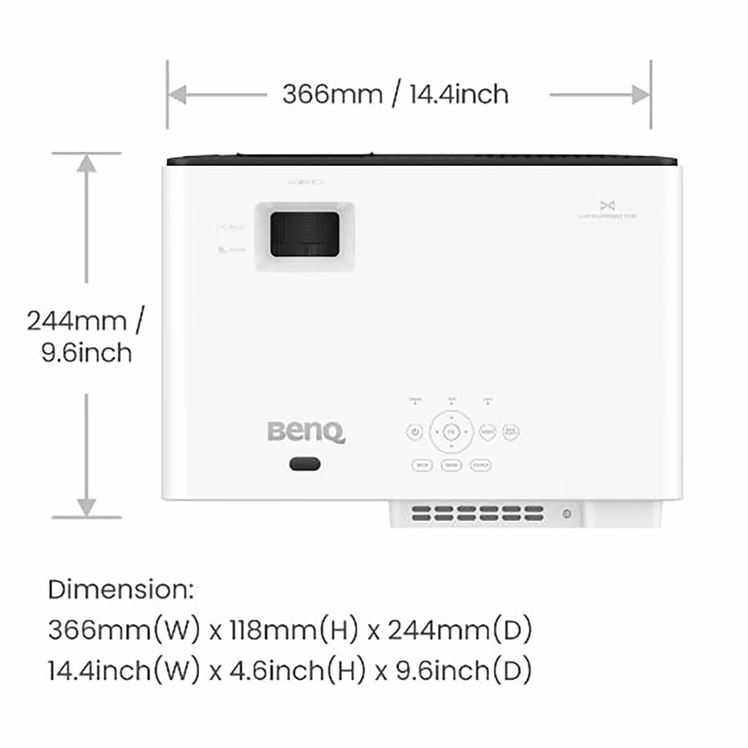 BenQ X500i True 4K UHD HDR 4LED projektor do gier z krótkim rzutem 2200 lumenów 4 ms