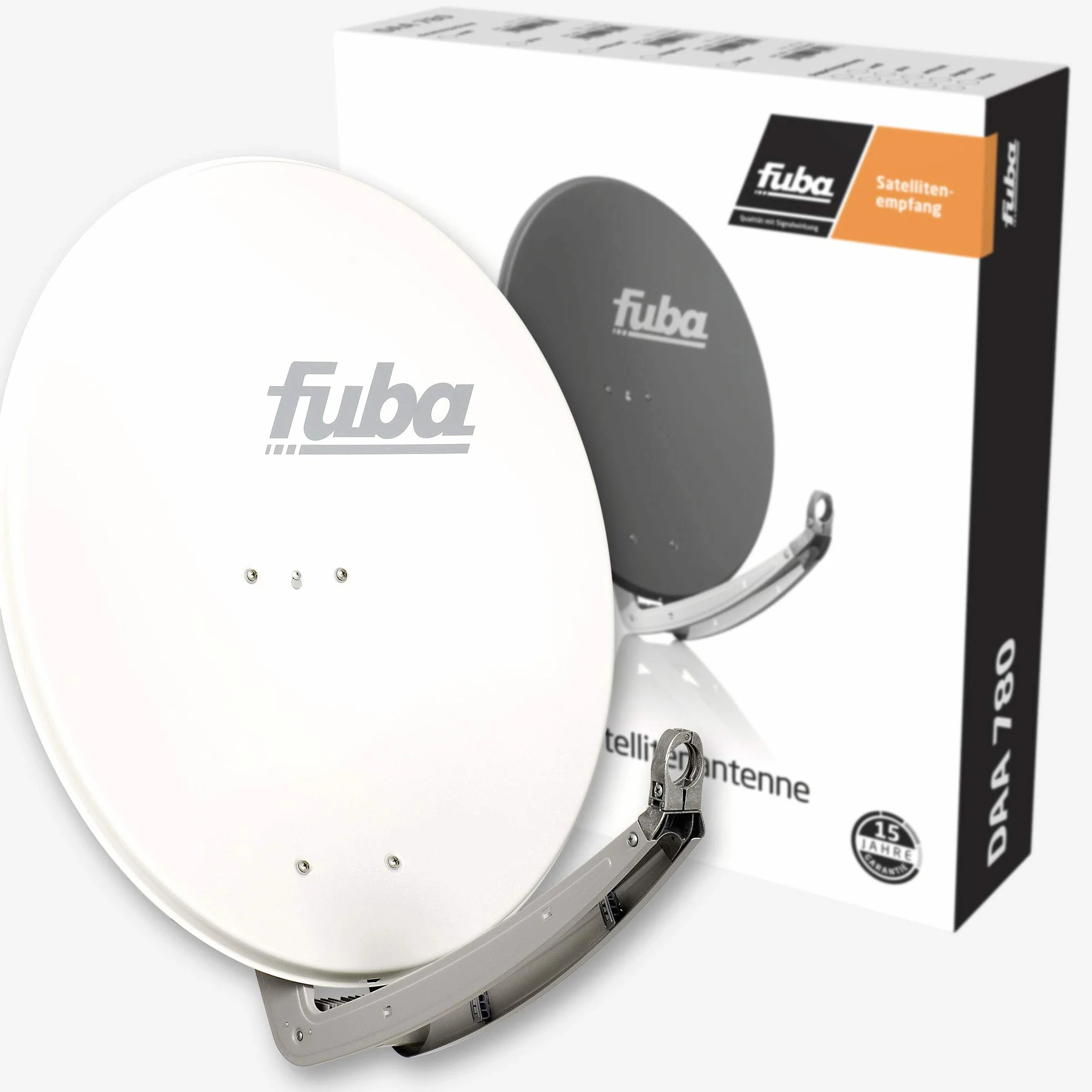 Fuba DAA 780 W Aluminium-Satelliten-Parabolantenne (38,50 dB, Große 78 cm) weiß