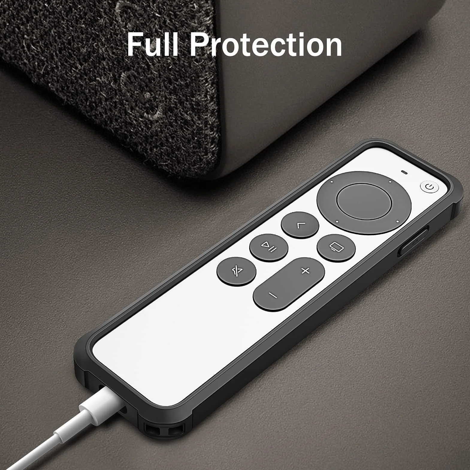 Fintie Etui ochronne do Apple TV Siri Remote 2021, 2022, miękkie, TPU, lekkie, antypoślizgowe, odporne na wstrząsy etui do Apple TV 4K / HD Siri (2. generacji/3. generacji), czarne